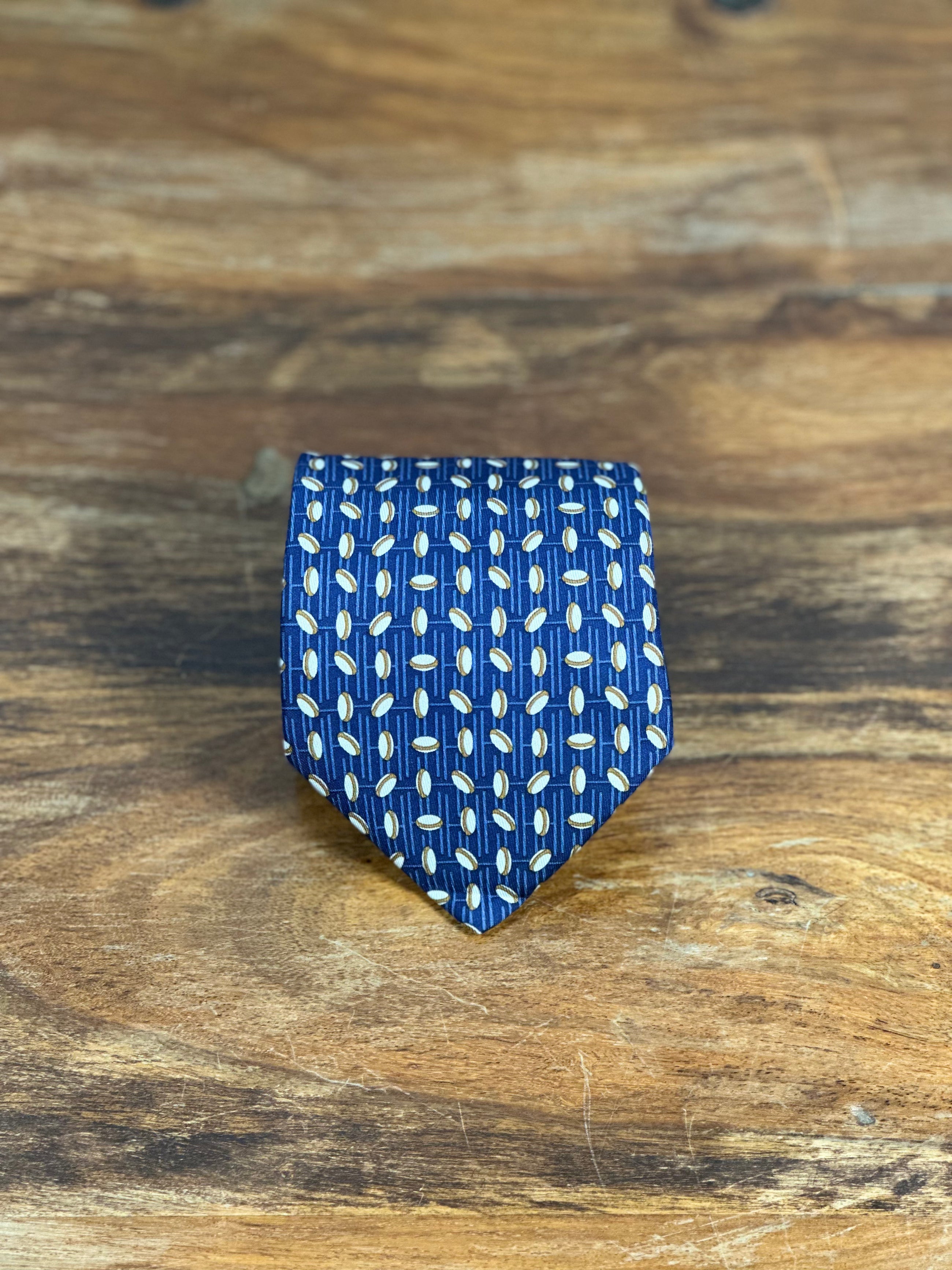 Corbata Hermés azul