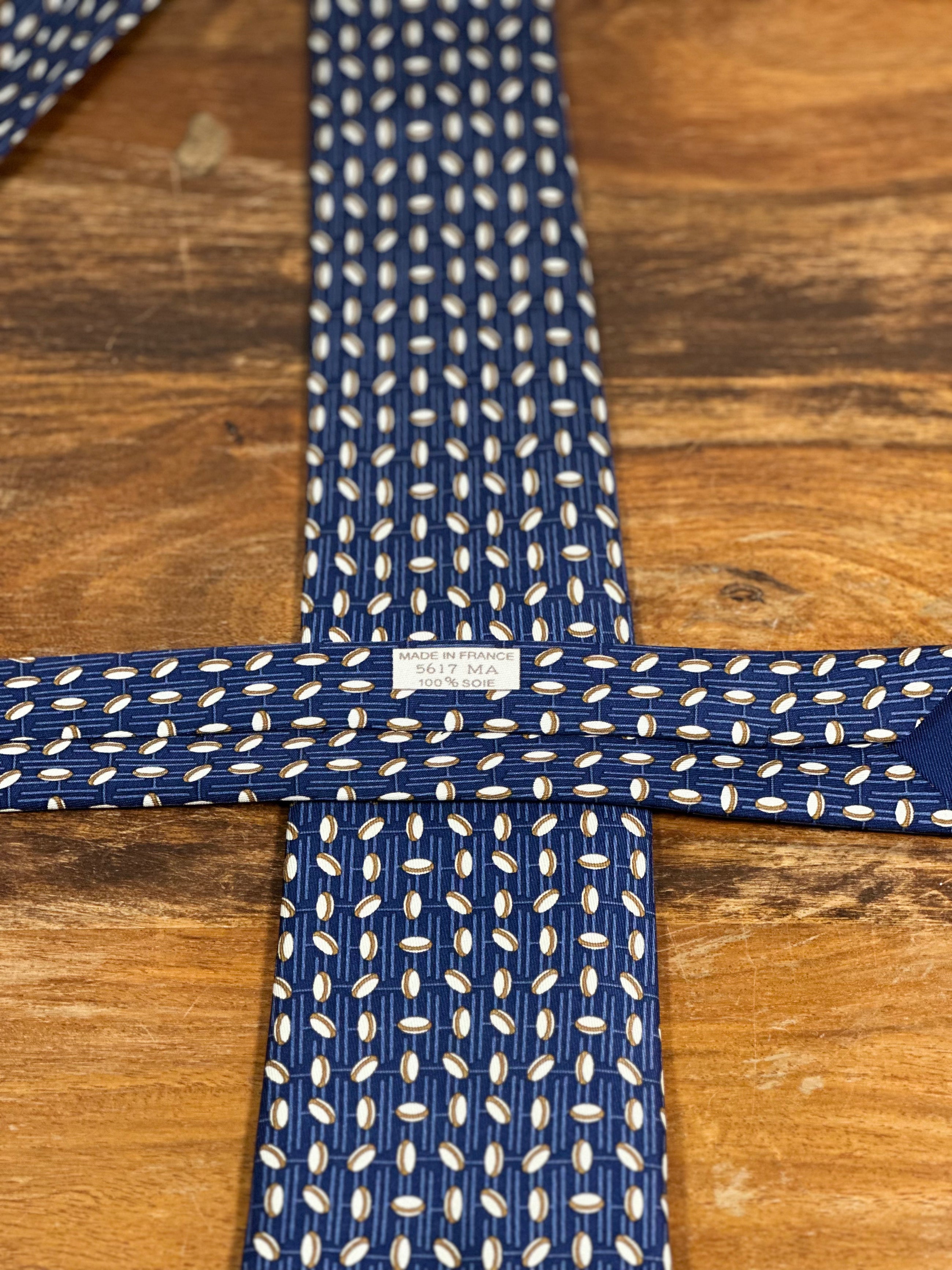 Corbata Hermés azul