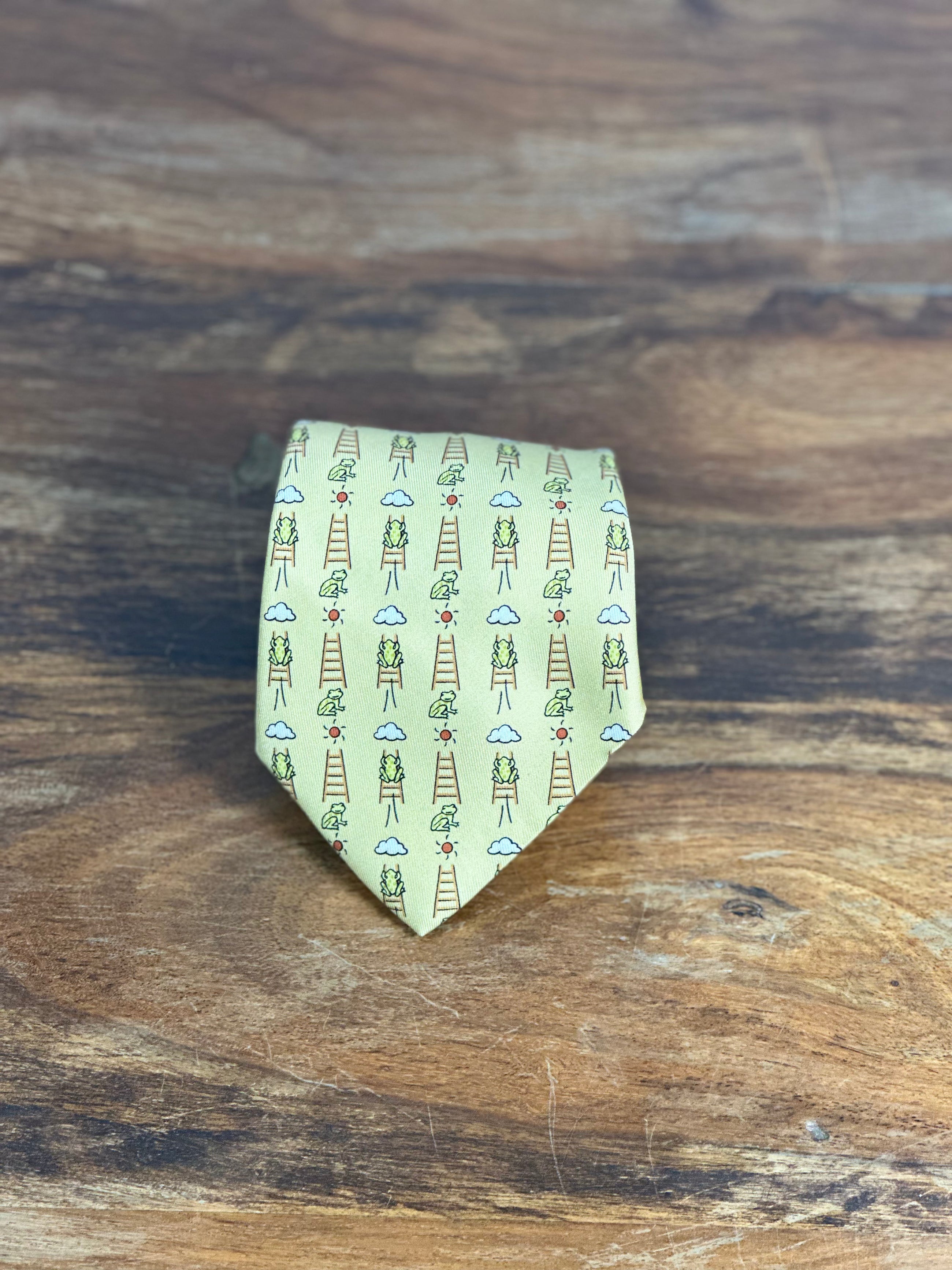 Corbata Hermés amarilla