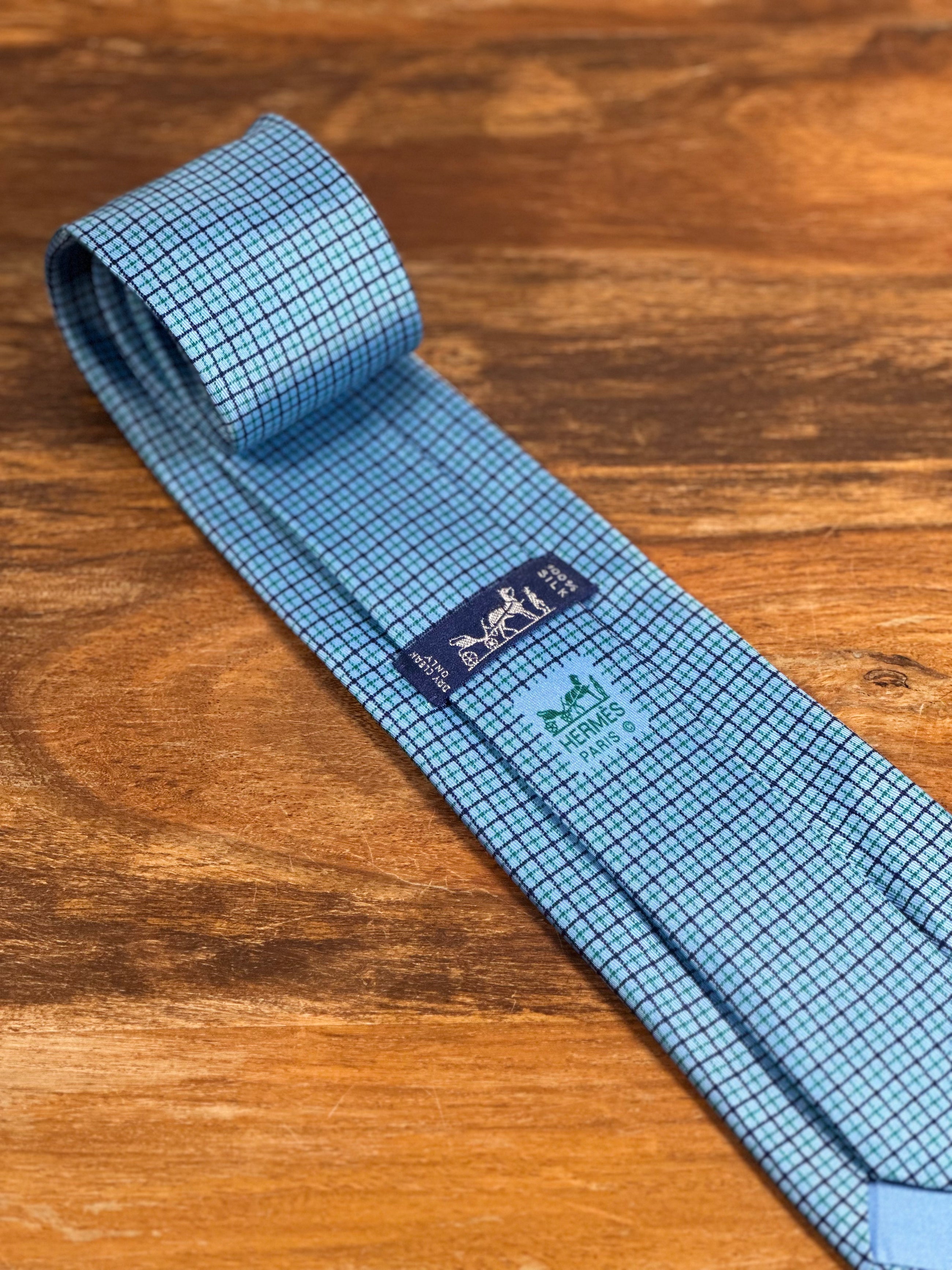 Corbata Hermés azul