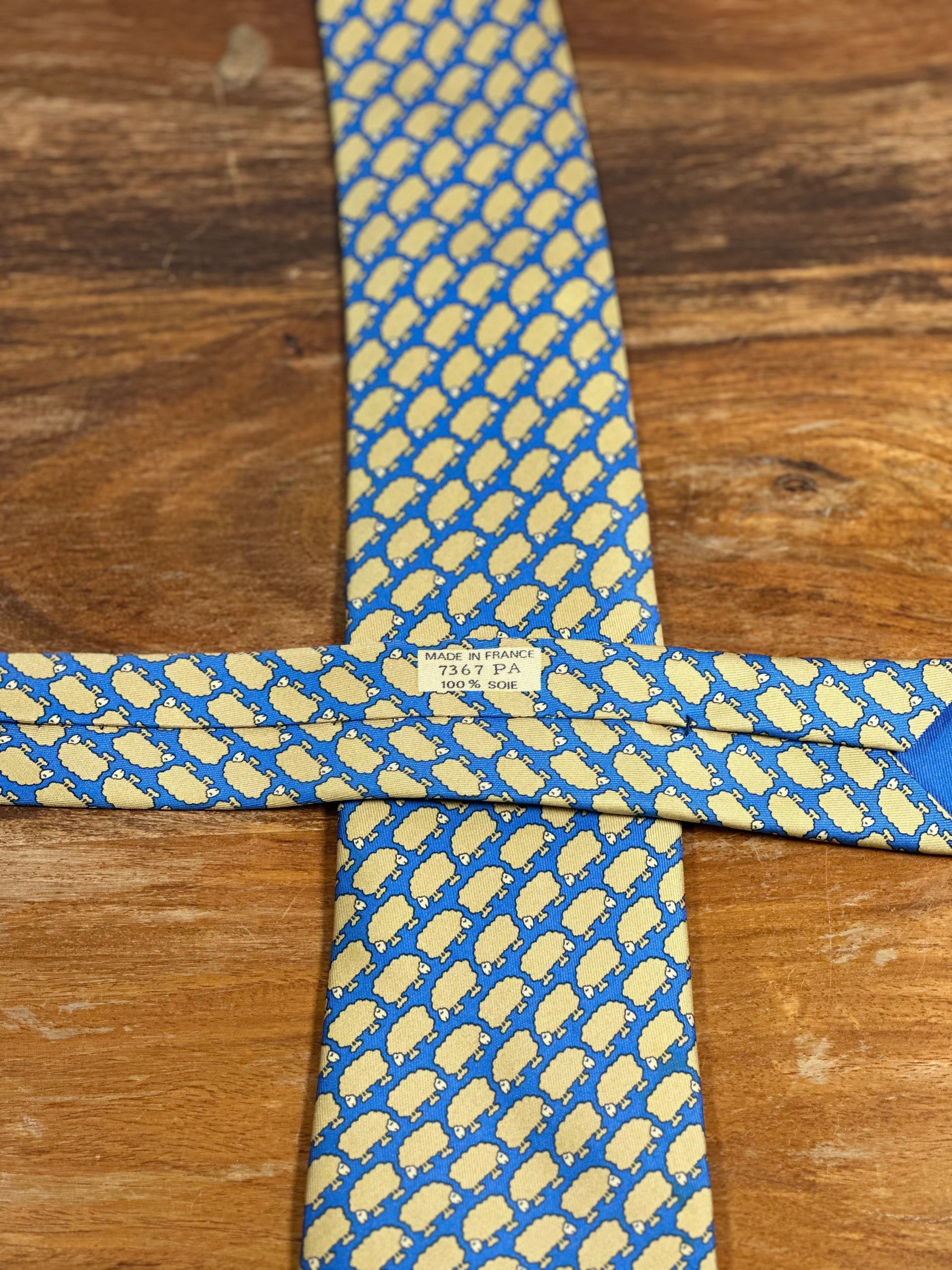 Corbata Hermés azul