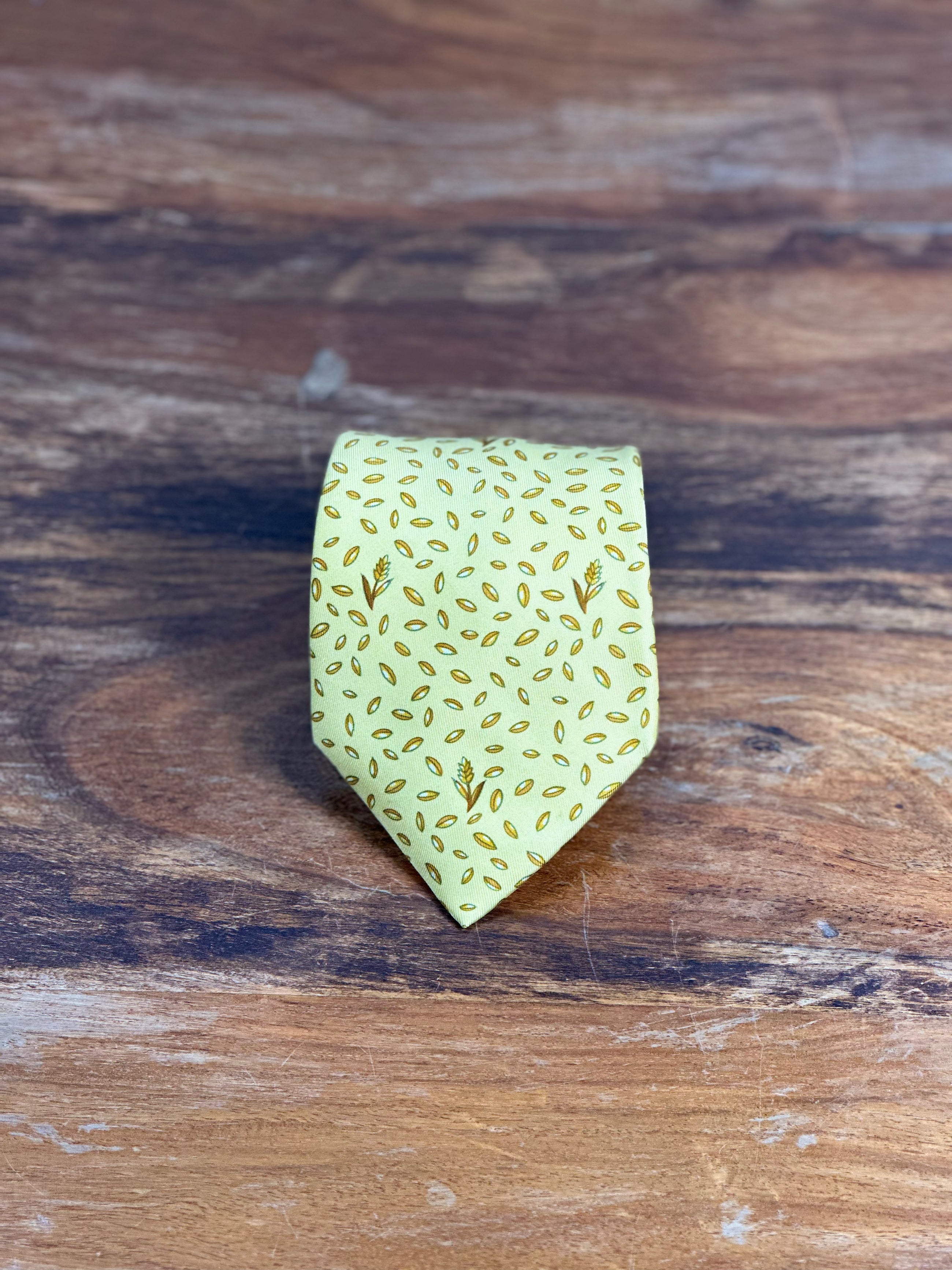 Corbata Hermés amarilla