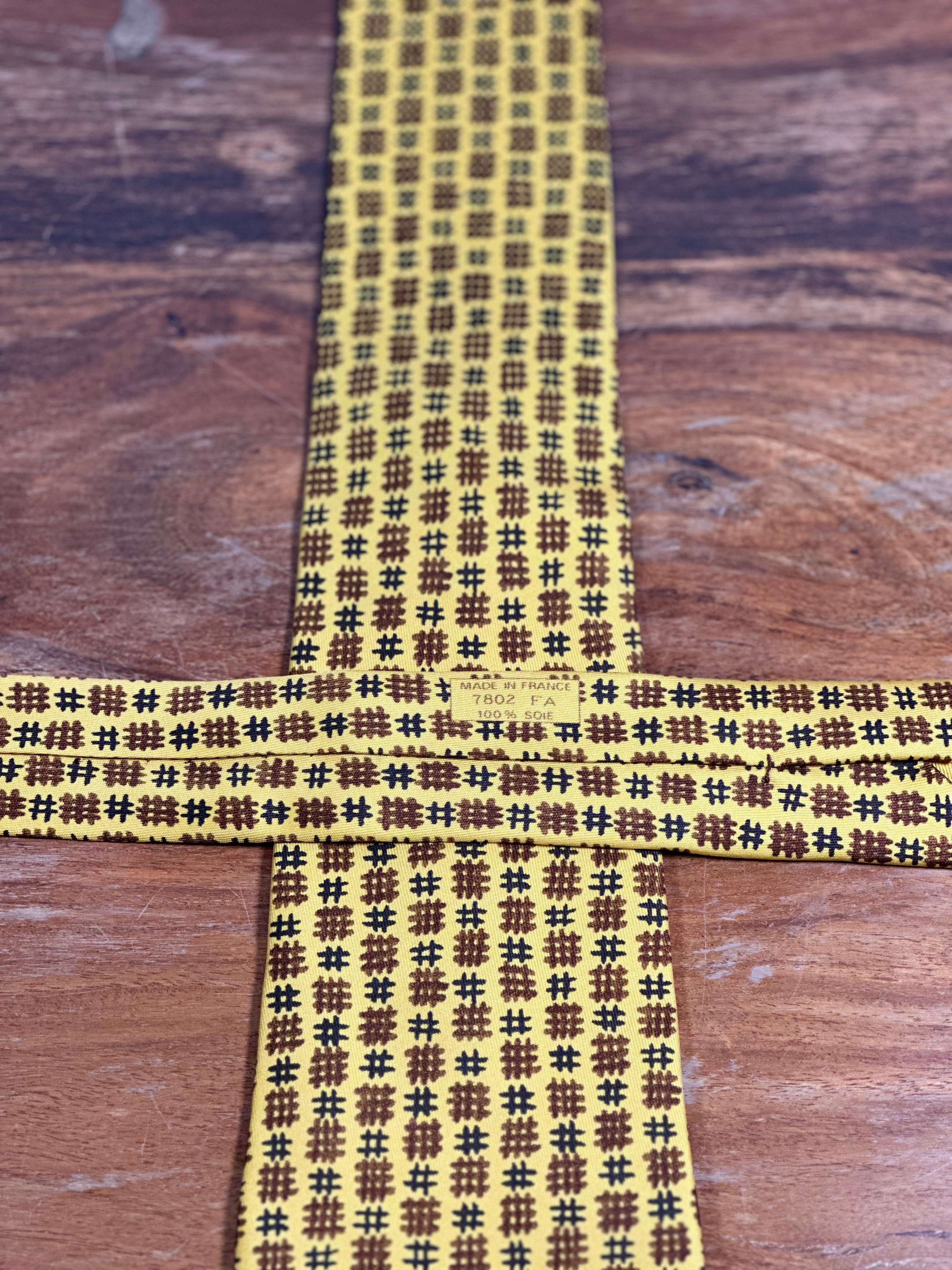 Corbata Hermés amarilla