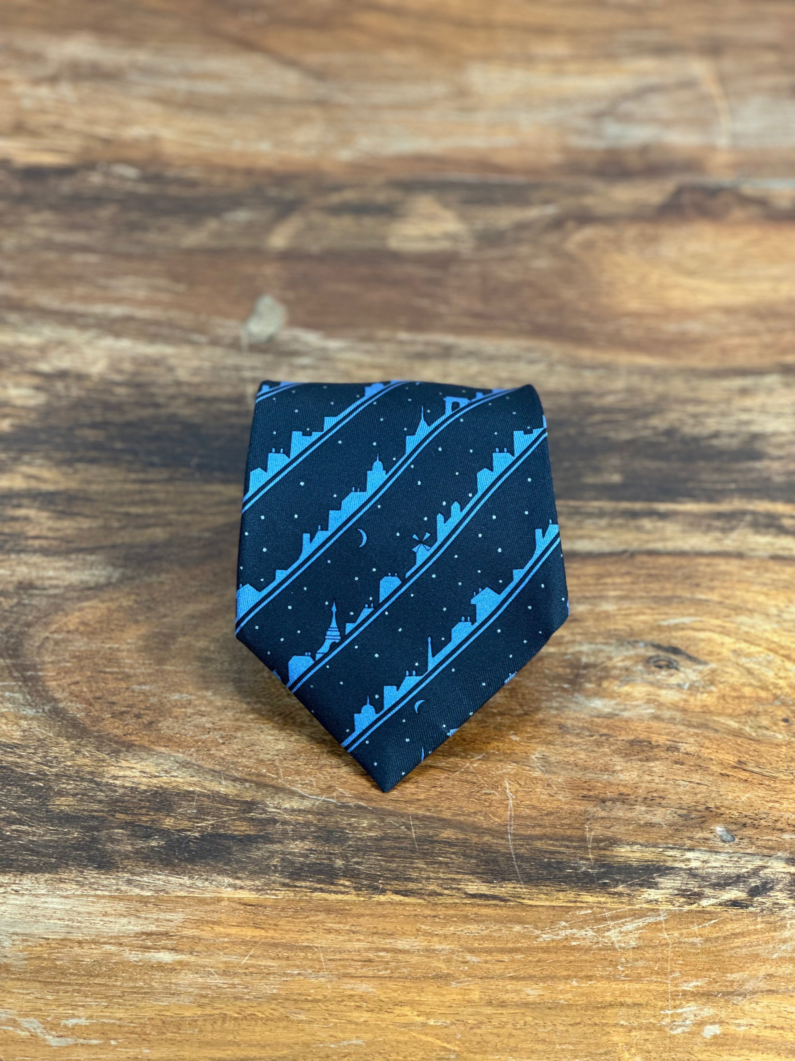 Corbata Hermés negra