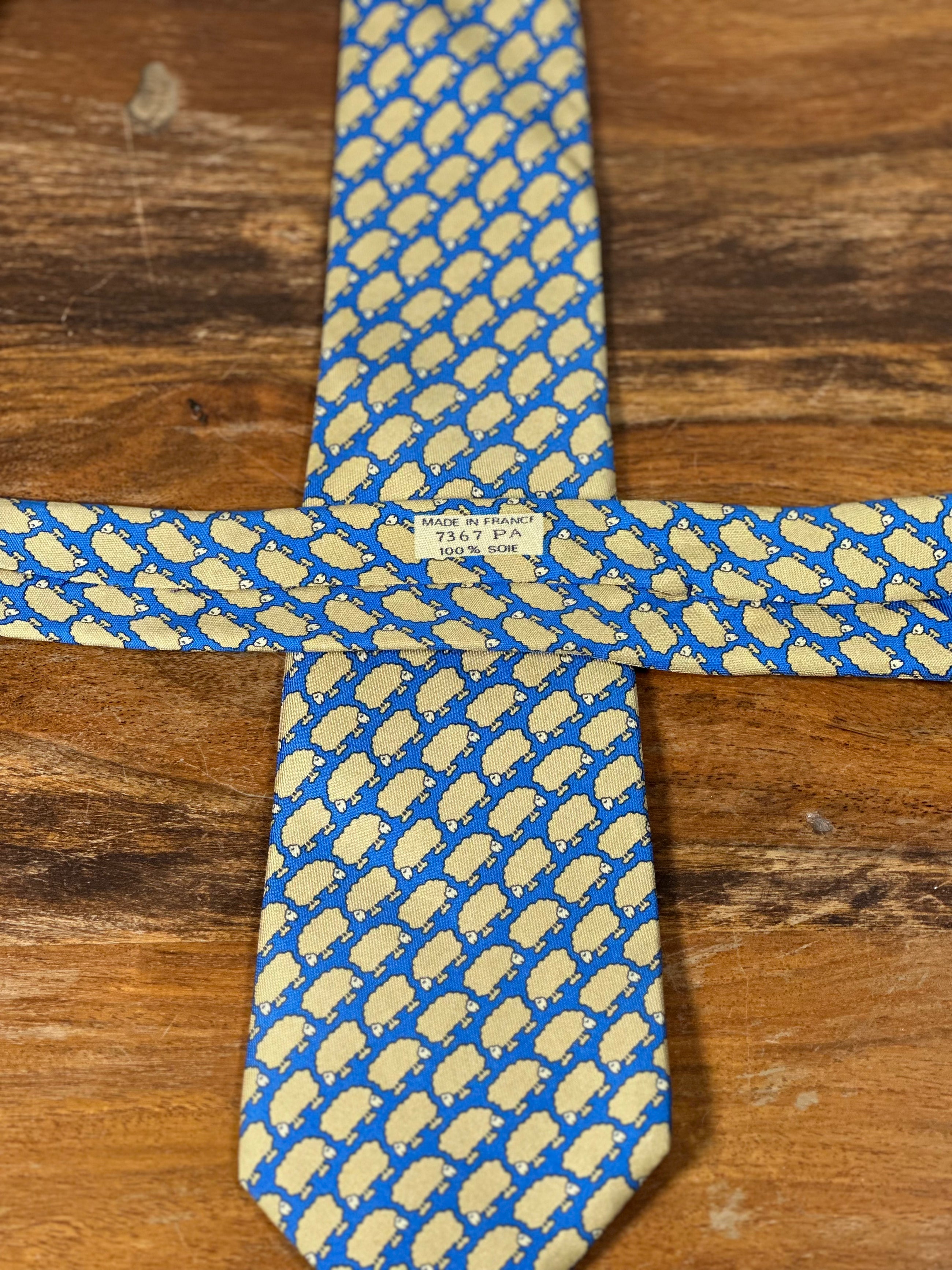 Corbata Hermés azul