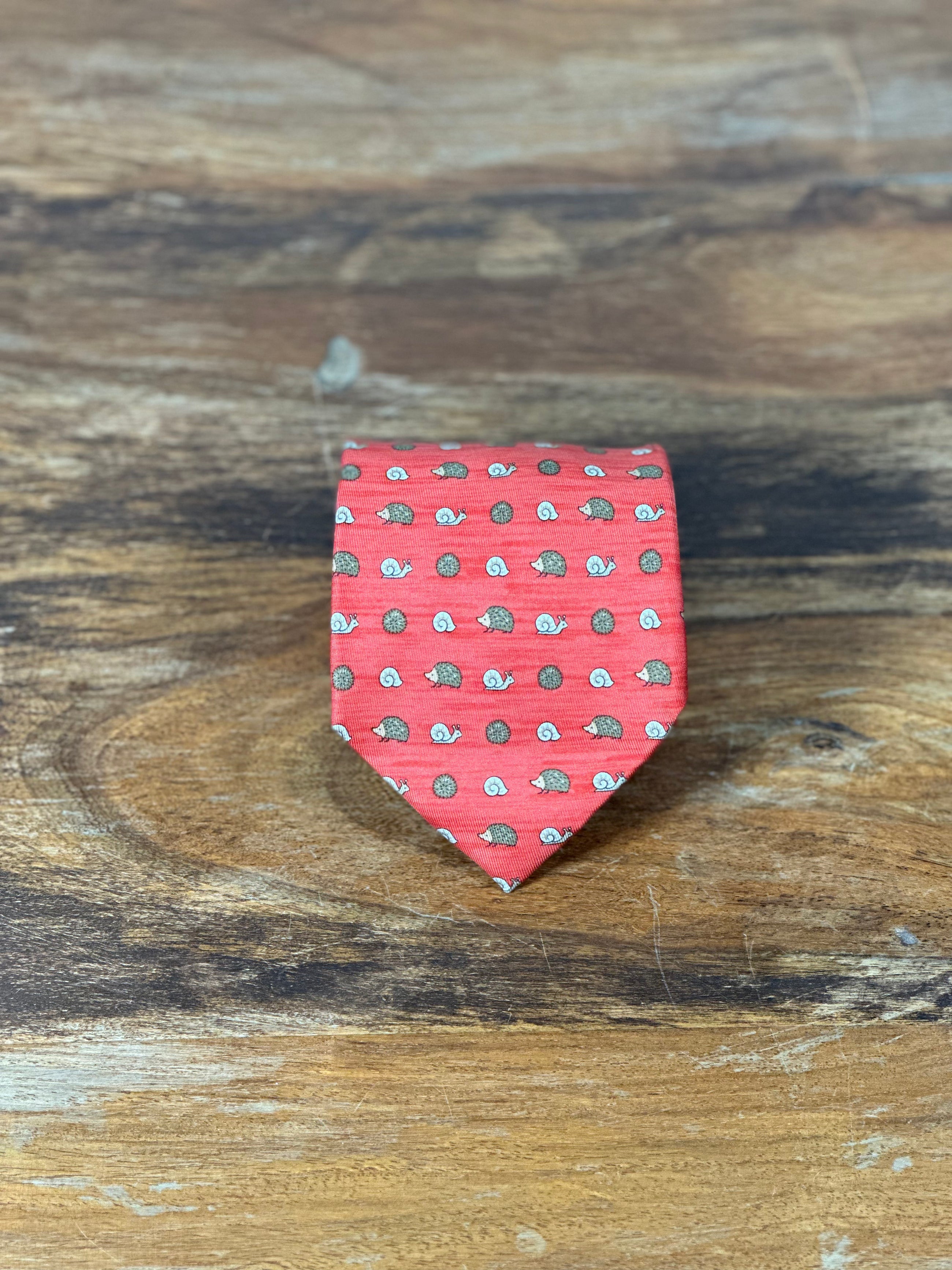 Corbata Hermés roja