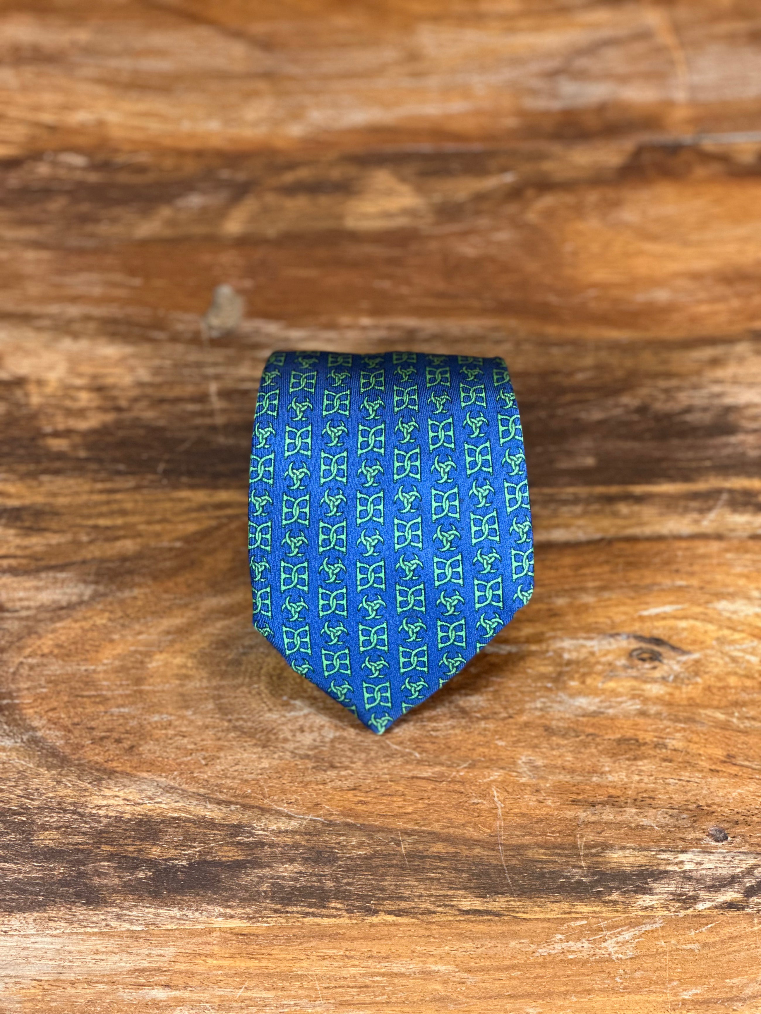 Corbata Hermés azul