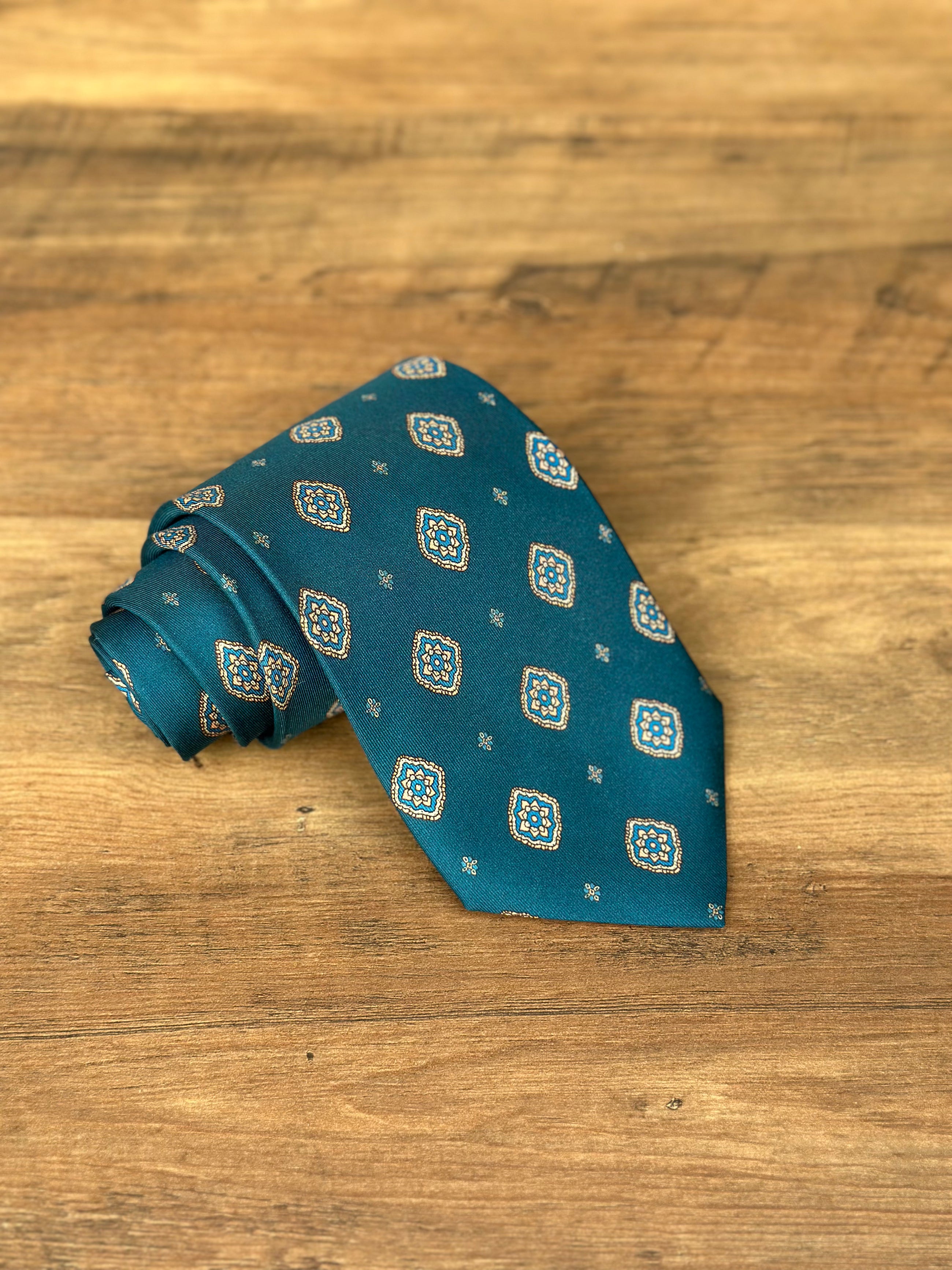 Corbata Varenna azul verdoso