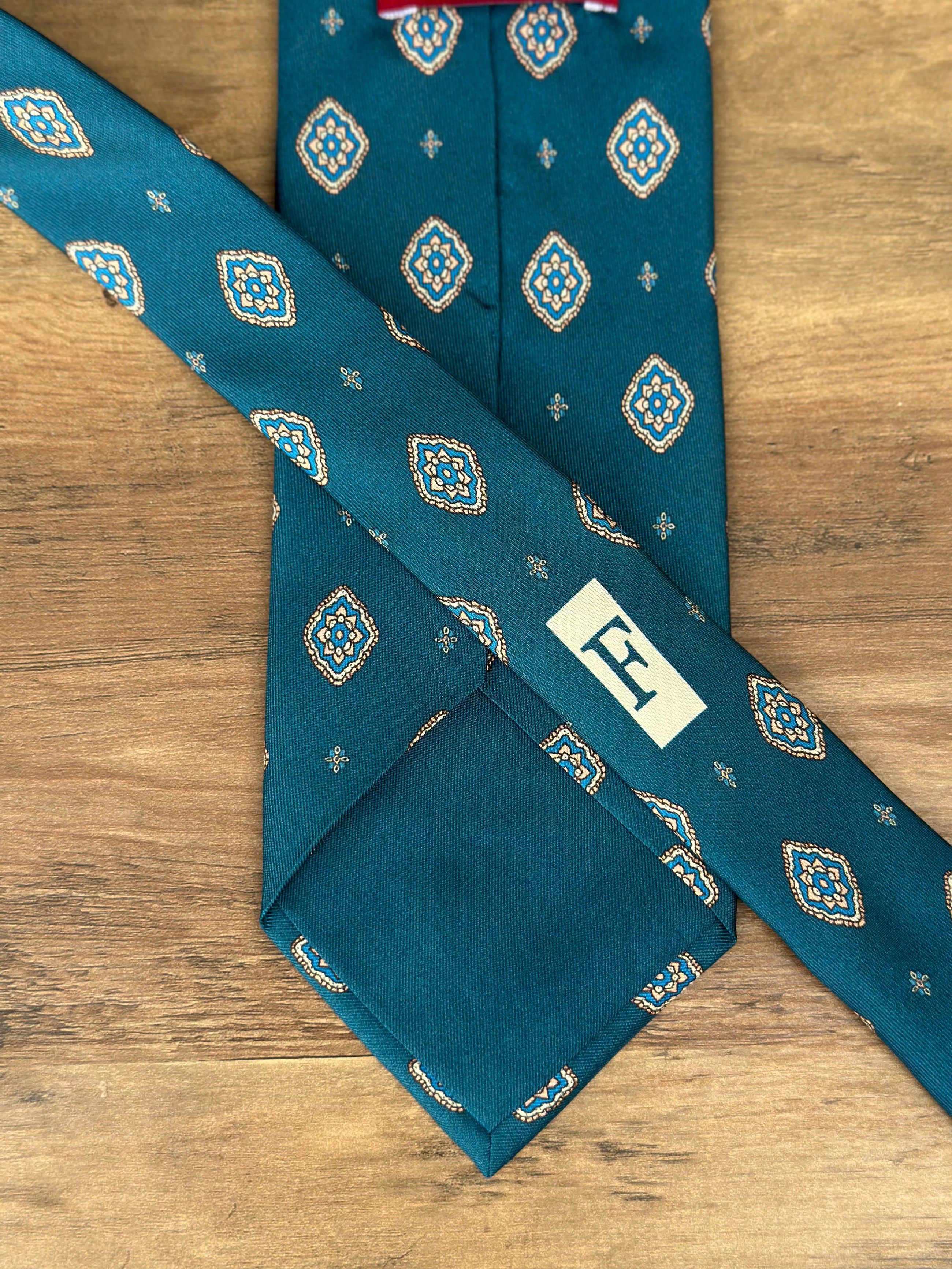 Corbata Varenna azul verdoso