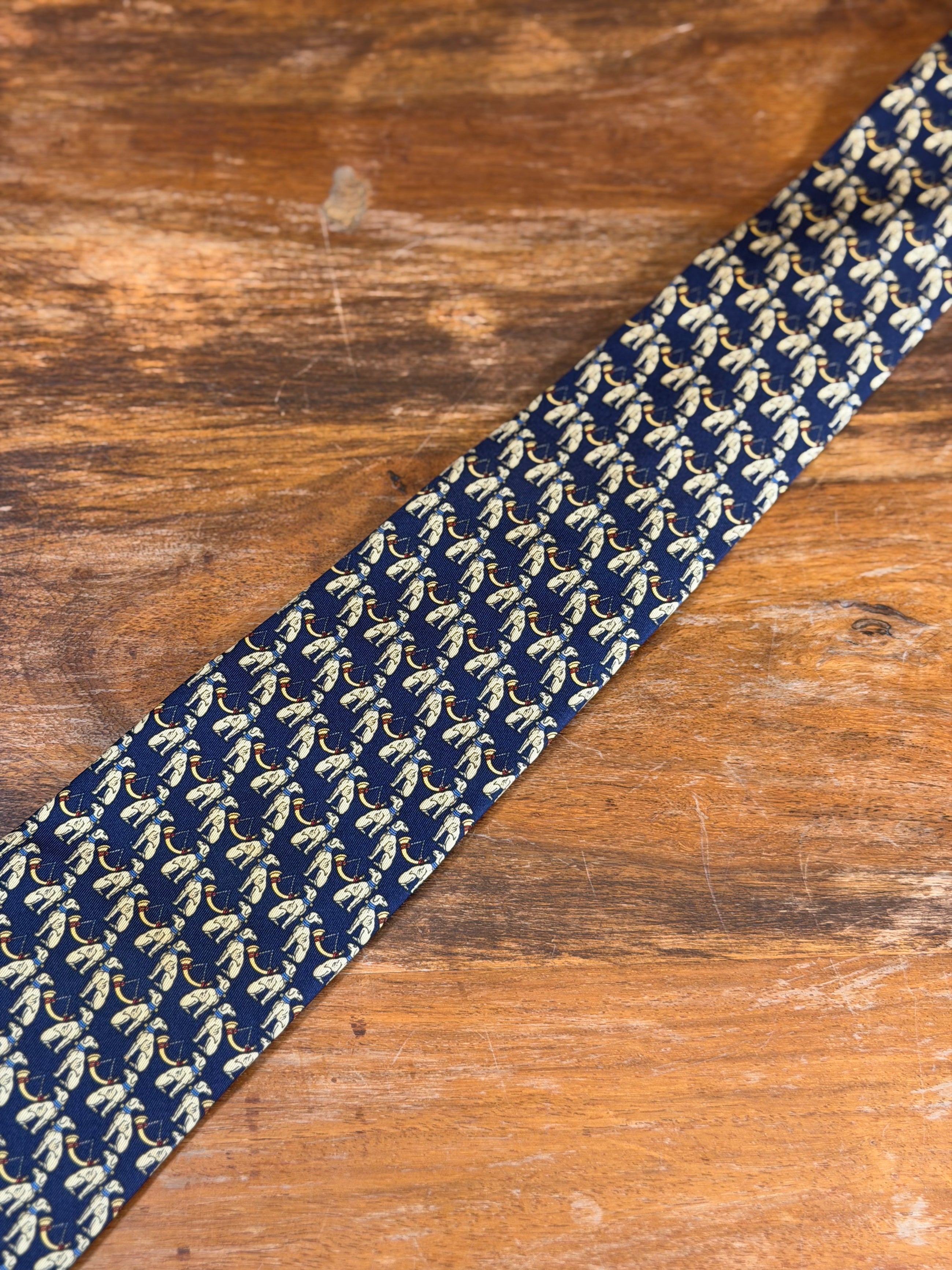 Corbata Salvatore Ferragamo azul