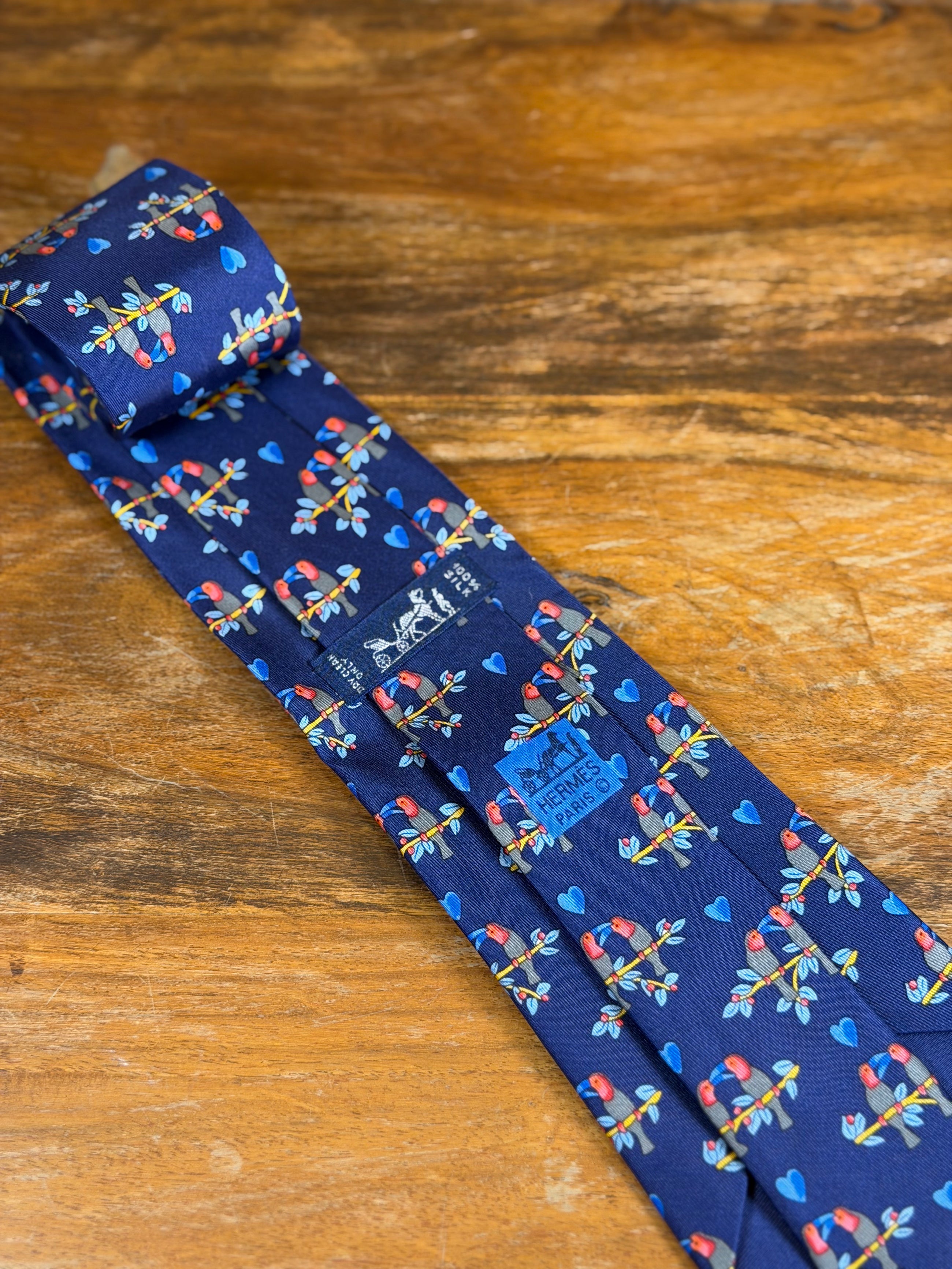 Corbata Hermés azul