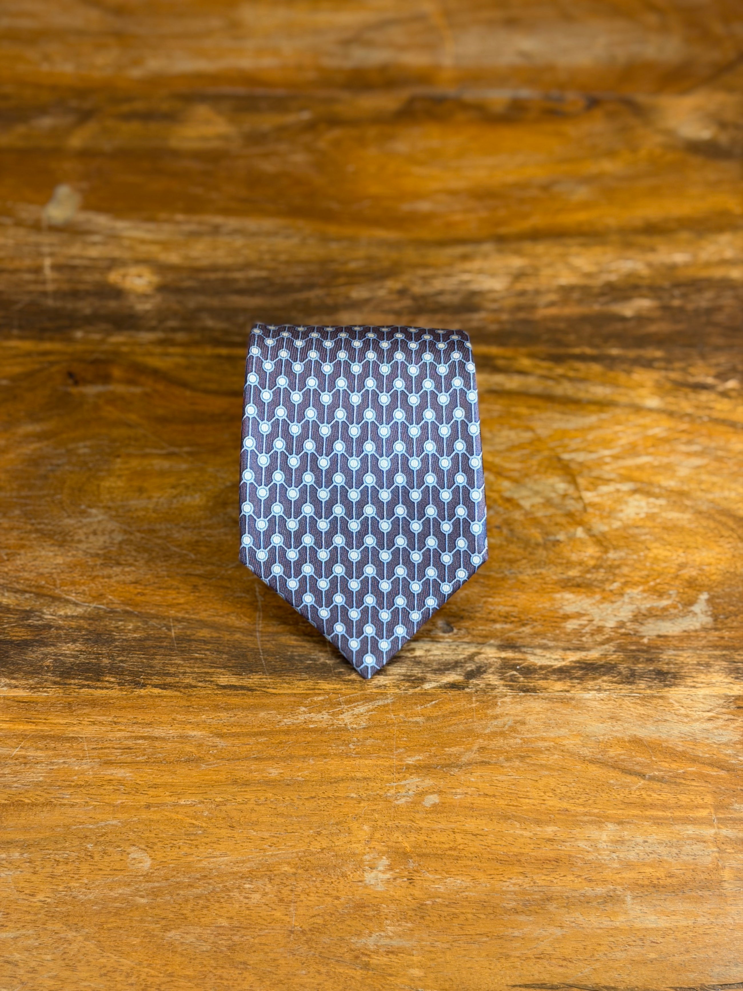 Corbata Hermés morada