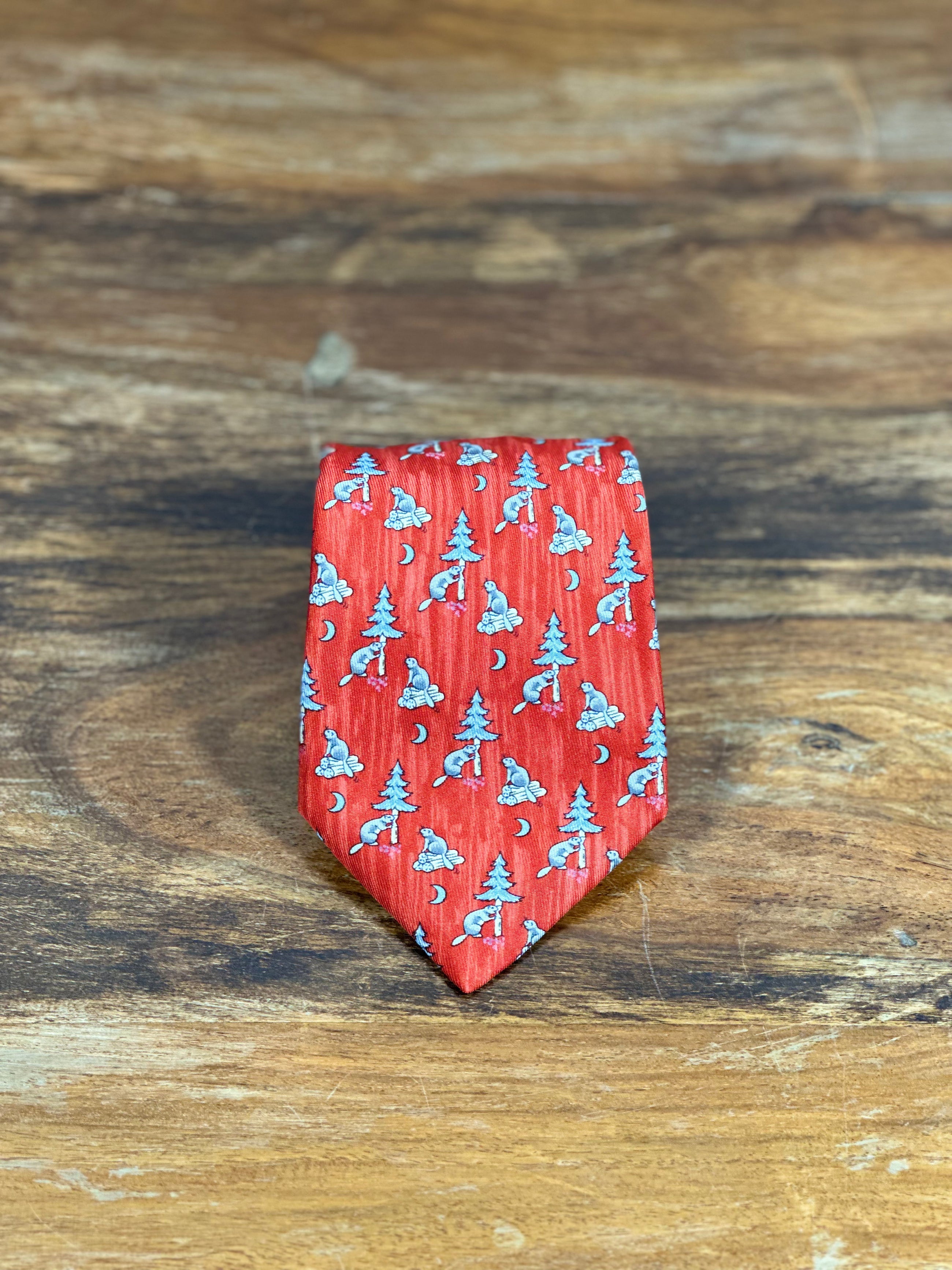 Corbata Hermés roja