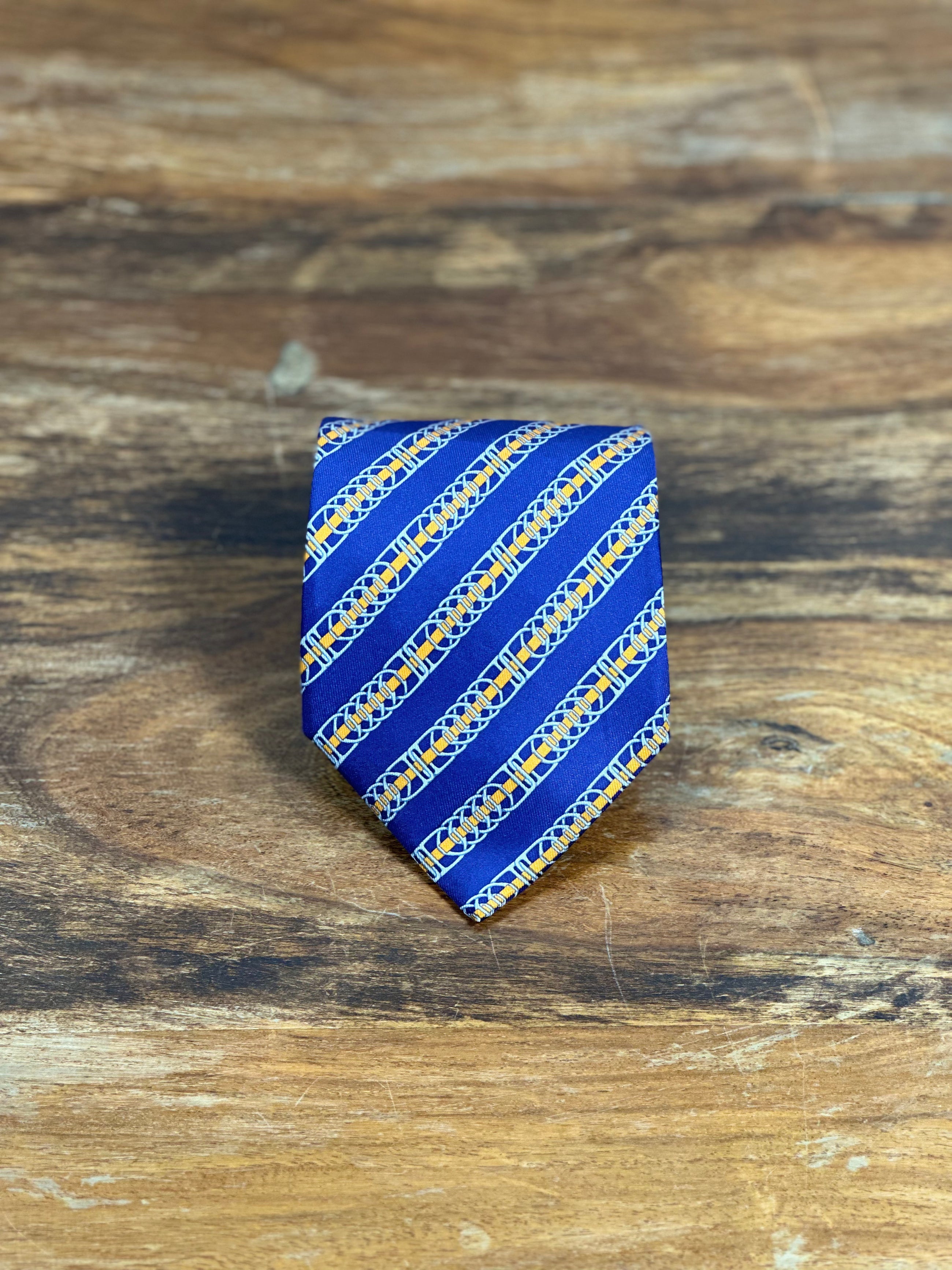 Corbata Hermés azul