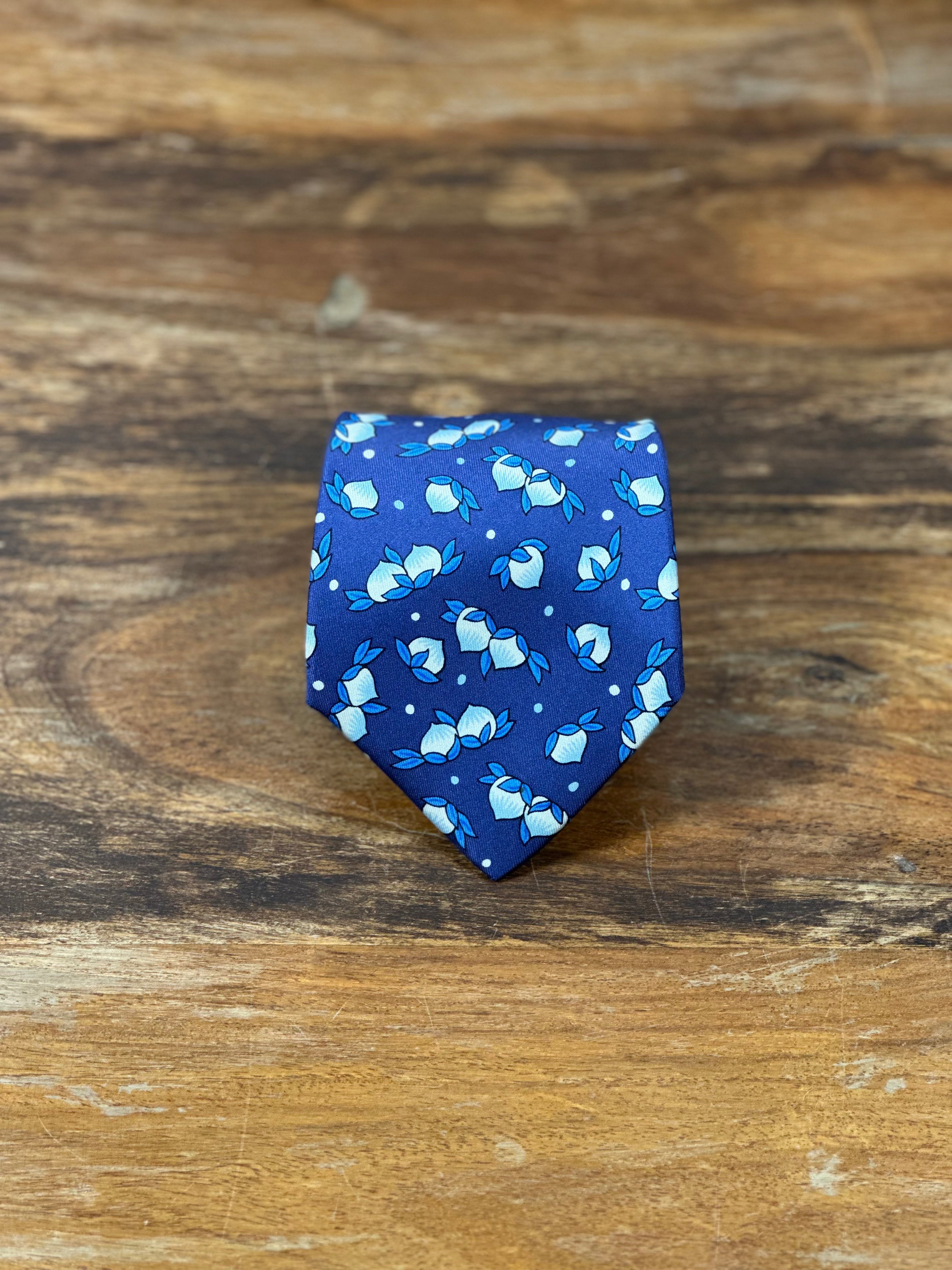 Corbata Hermés azul