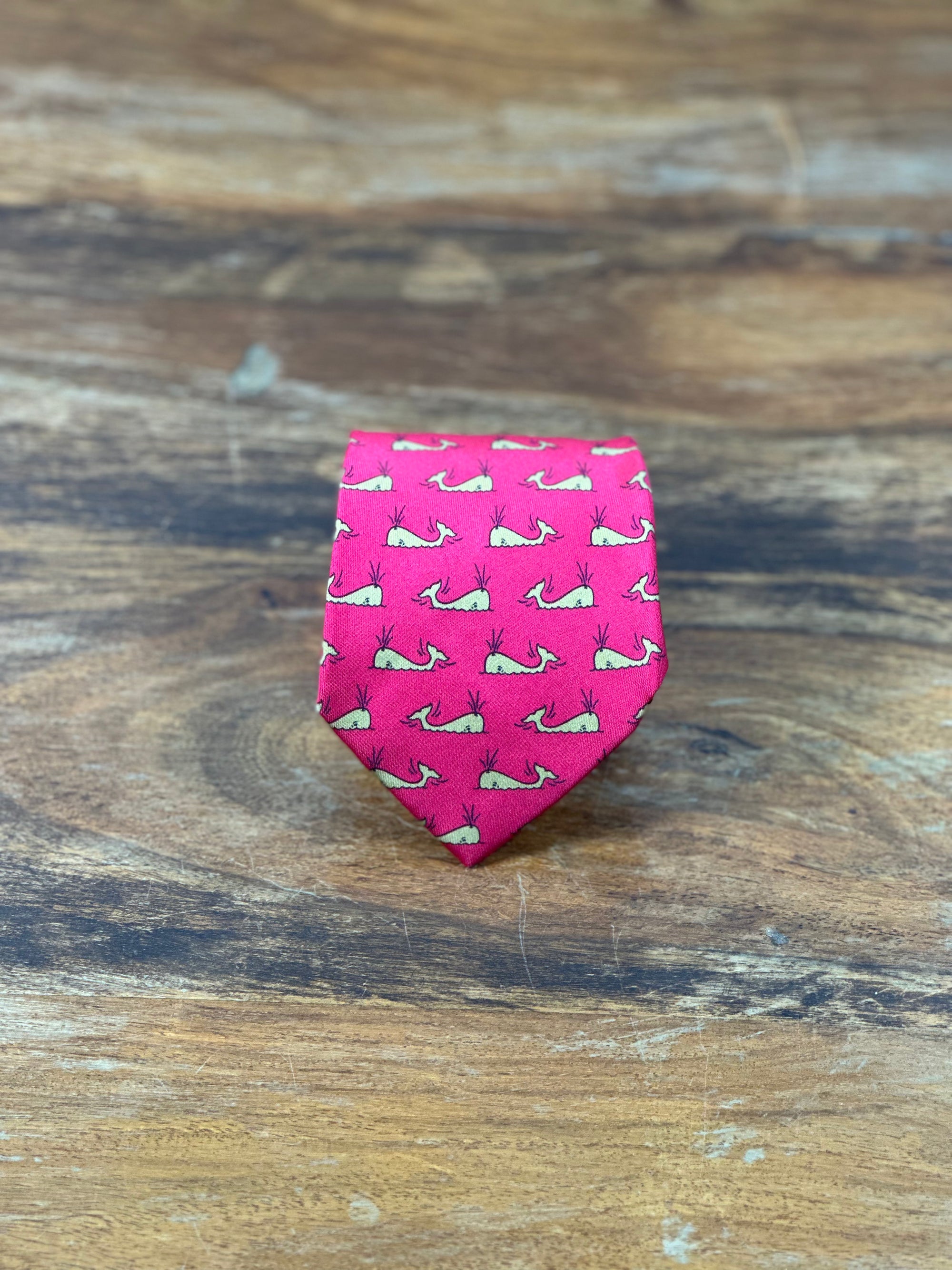 Corbata Hermés roja fucsia