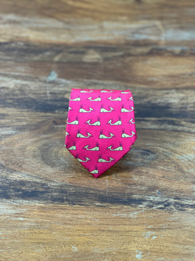 Corbata Hermés roja fucsia