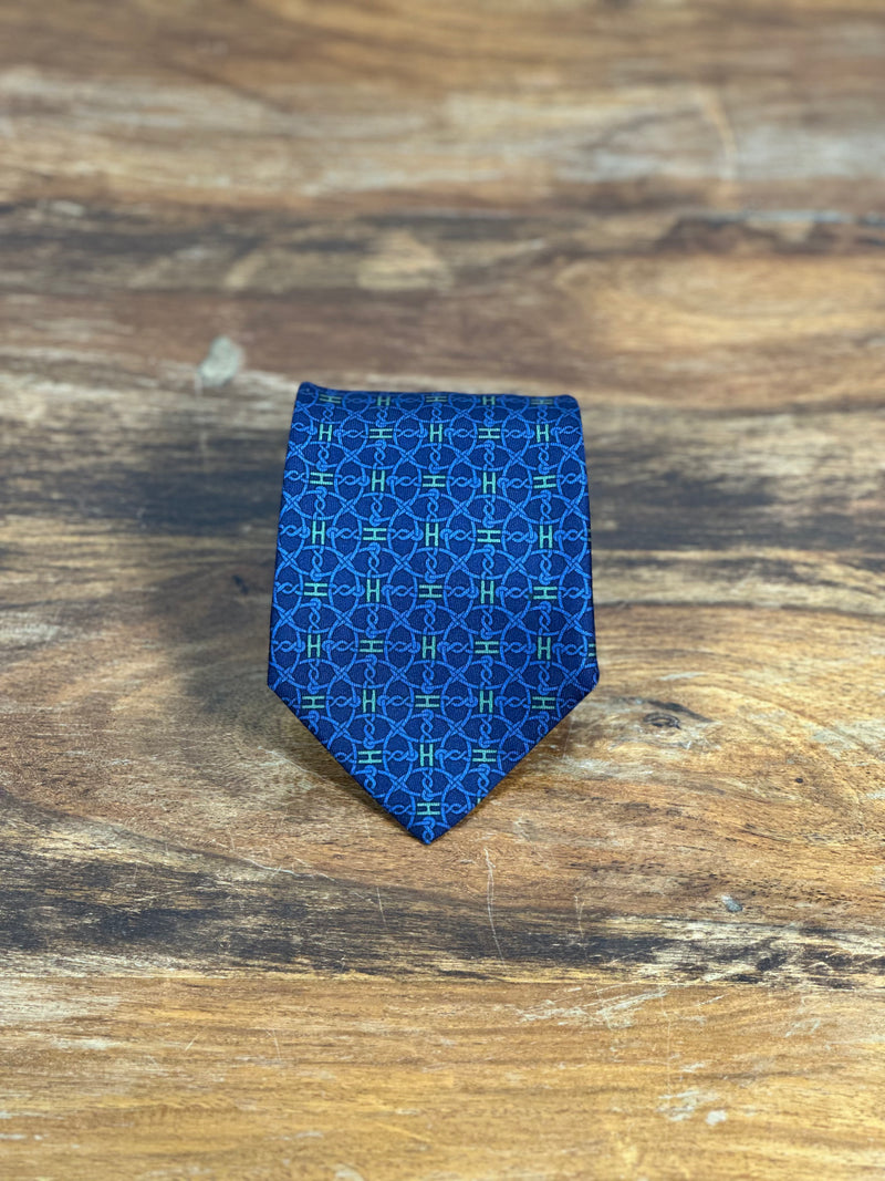 Corbata Hermés azul