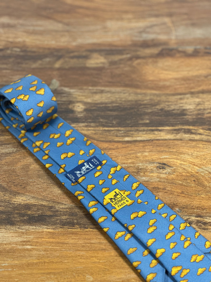 Corbata Hermés azul
