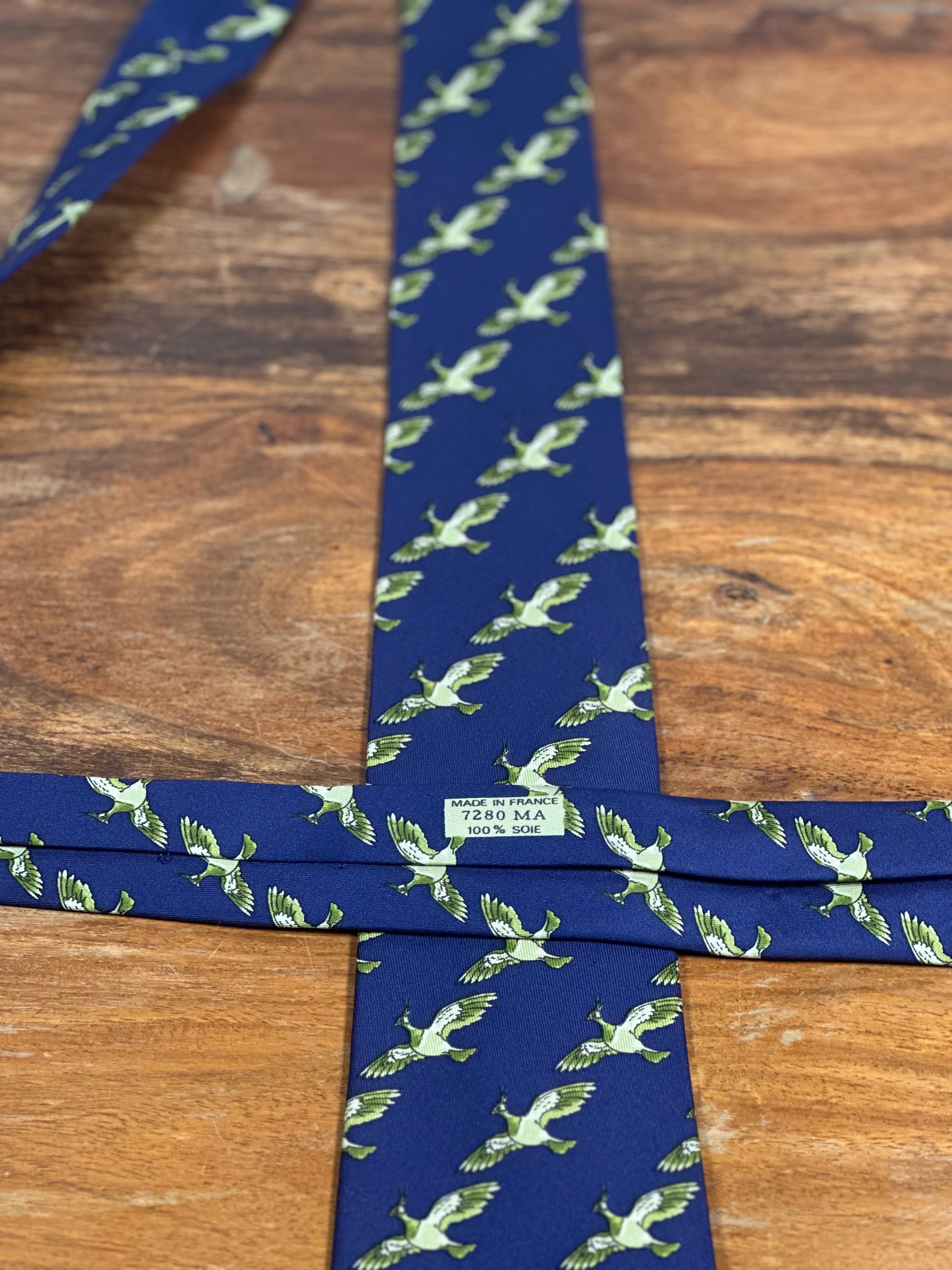 Corbata Hermés azul