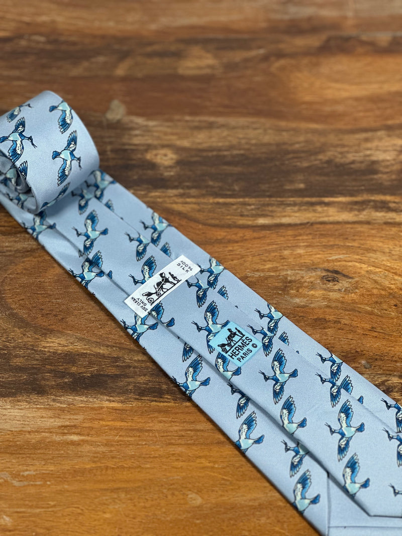 Corbata Hermés azul