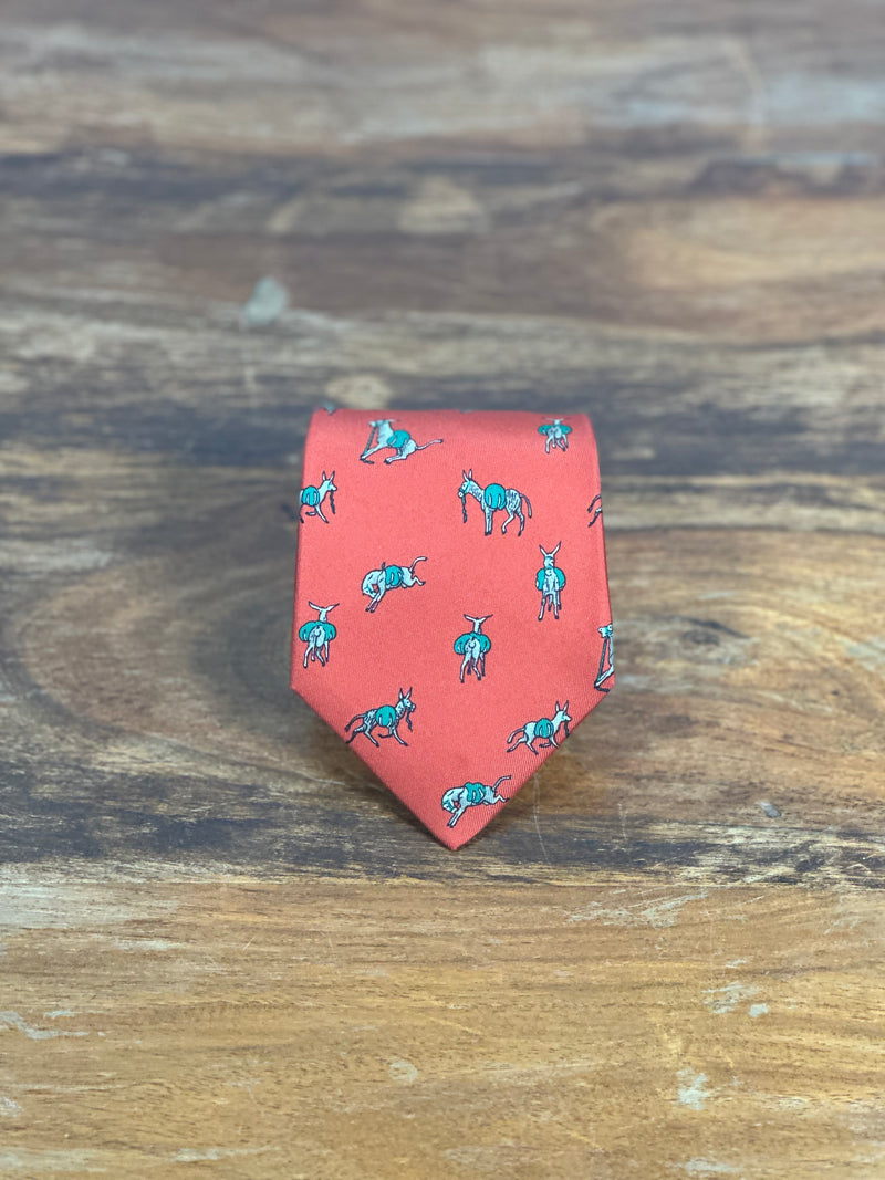 Corbata Hermés roja