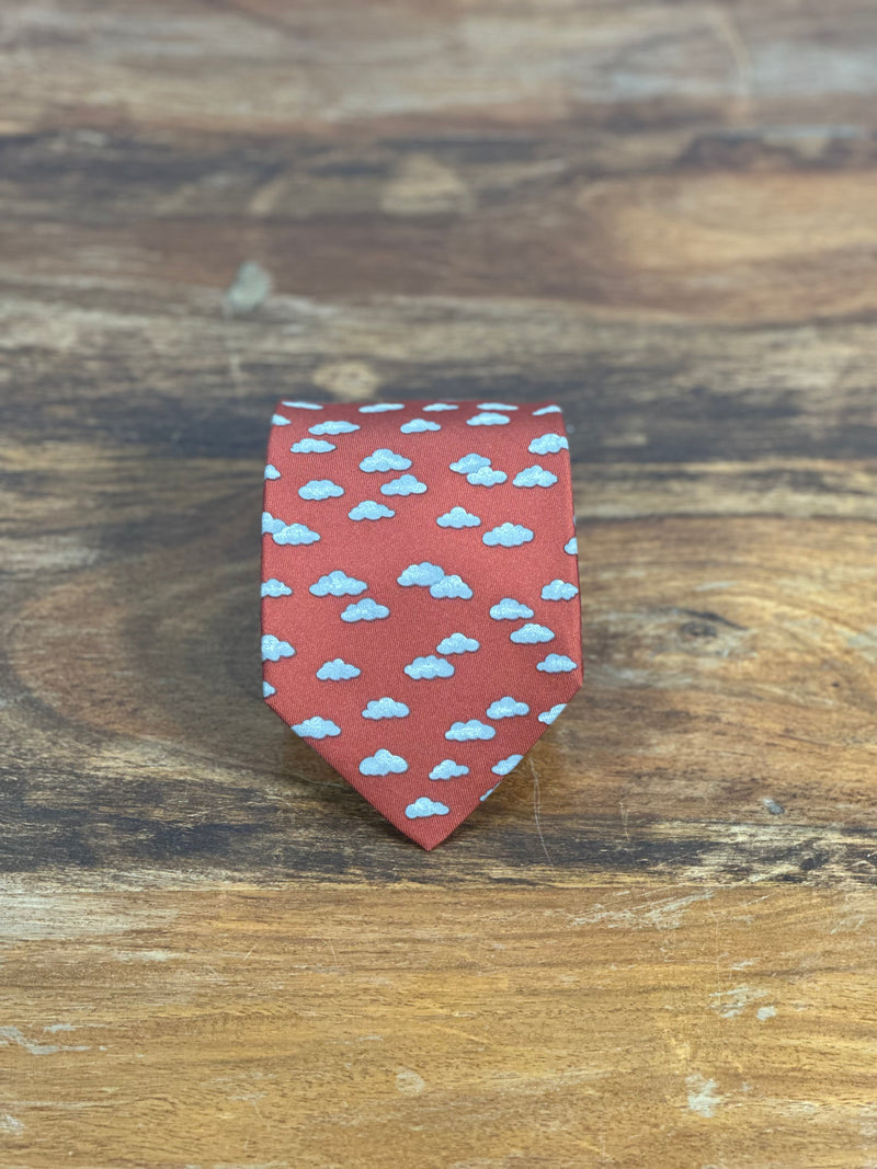 Corbata Hermés roja