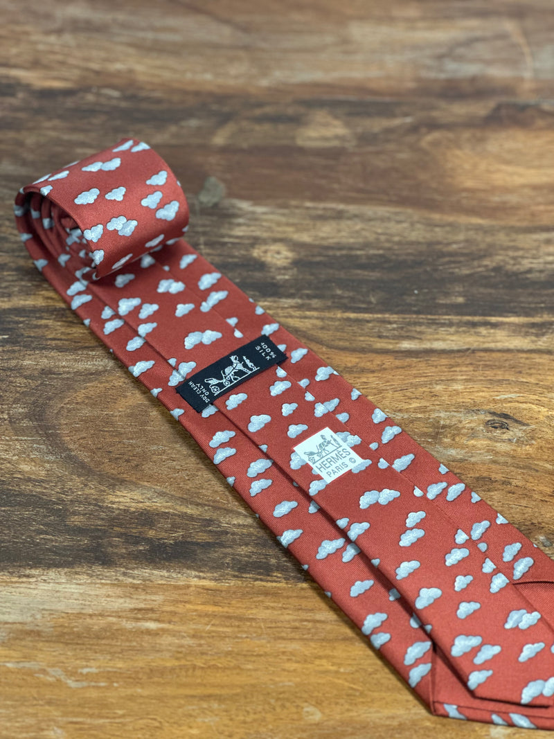 Corbata Hermés roja