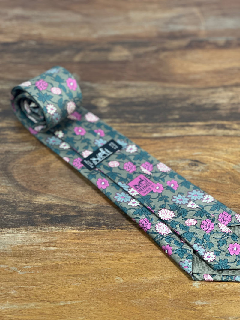 Corbata Hermés marrón