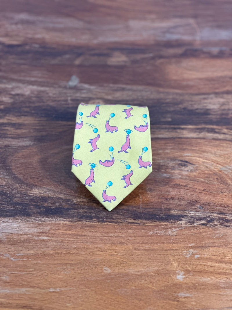 Corbata Hermés amarilla