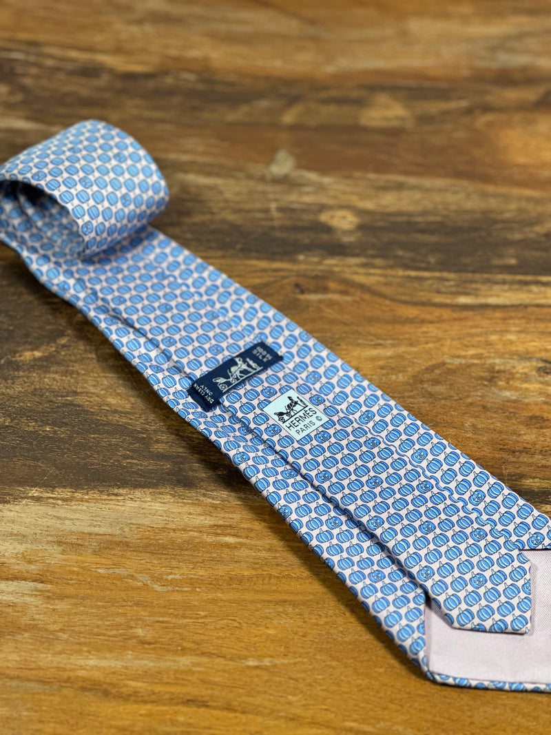 Corbata Hermés rosa