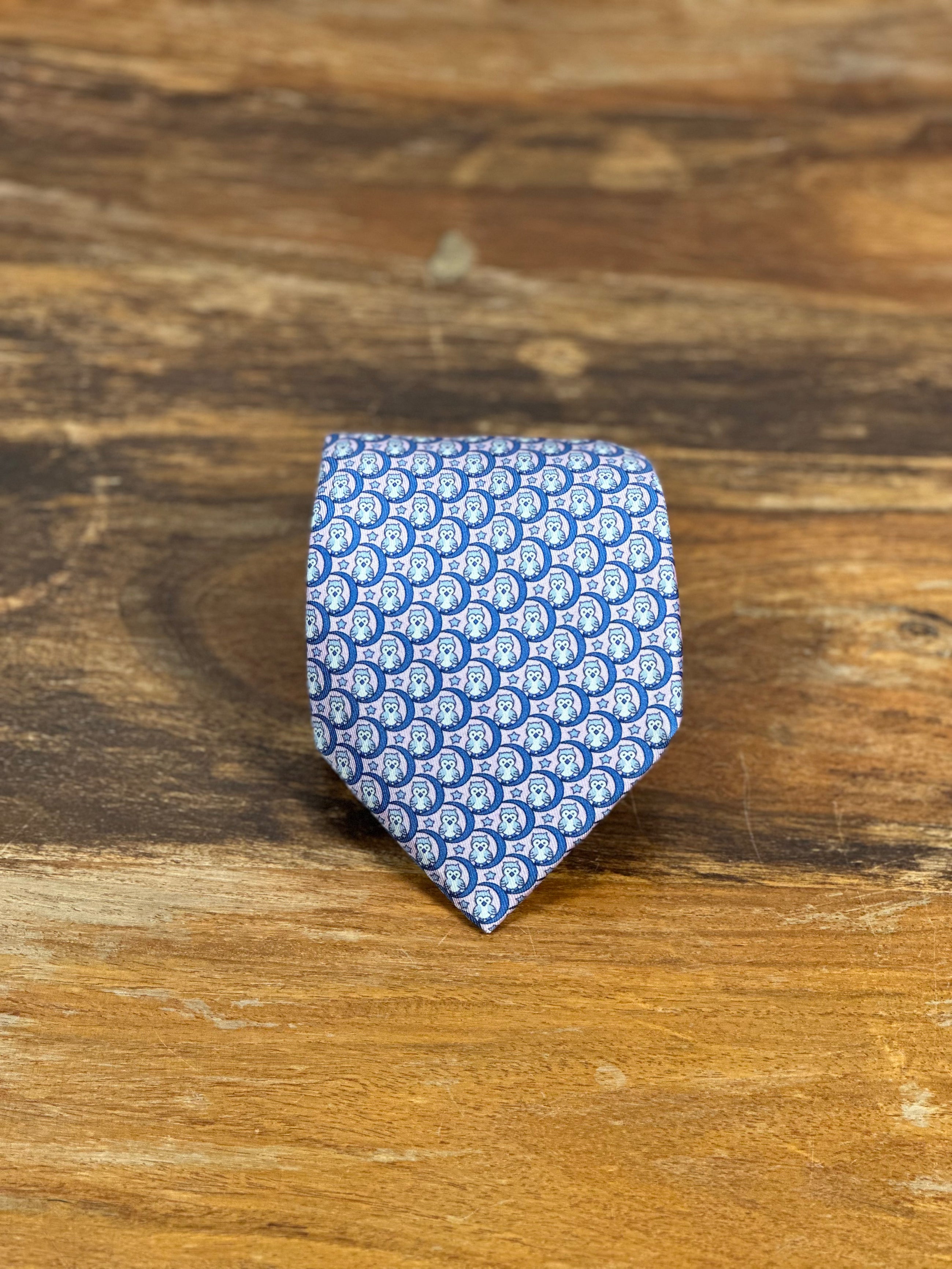 Corbata Hermés rosa