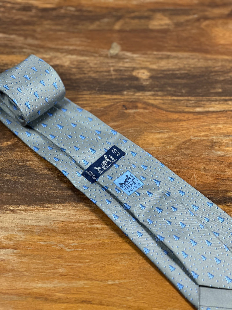 Corbata Hermés gris