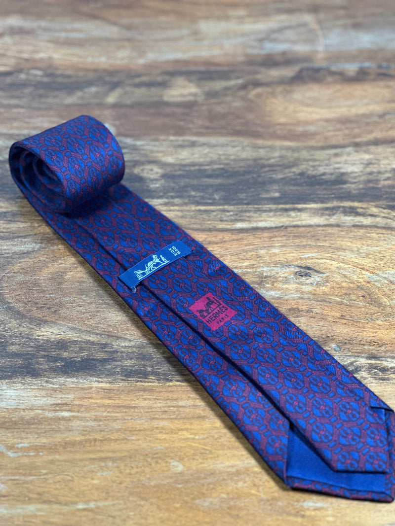 Corbata Hermés azul