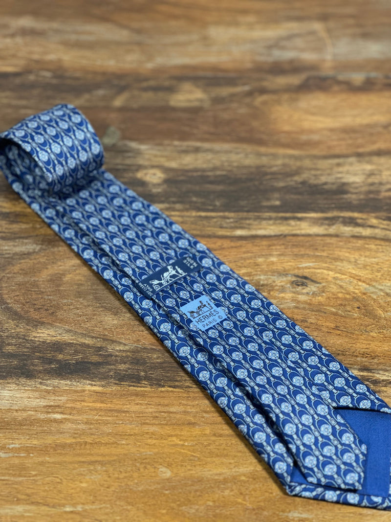 Corbata Hermés azul