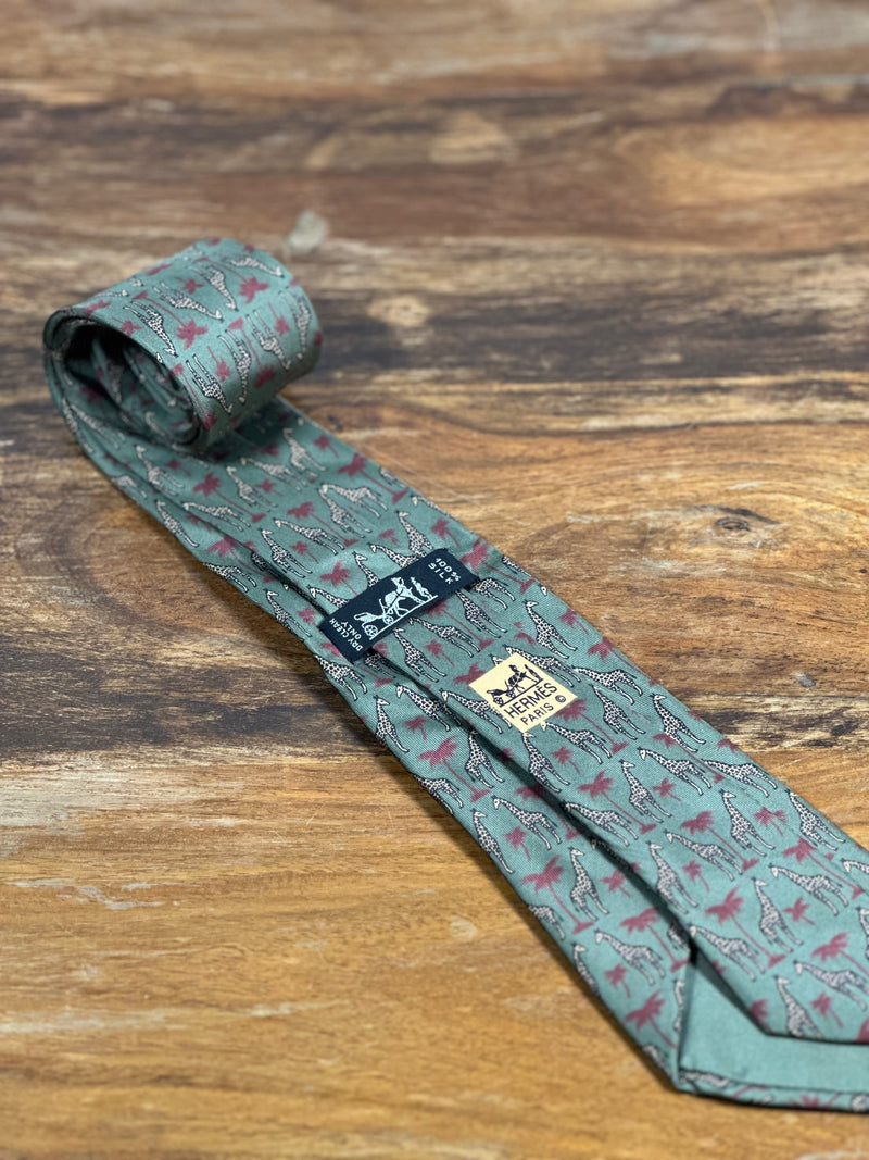 Corbata Hermés verde