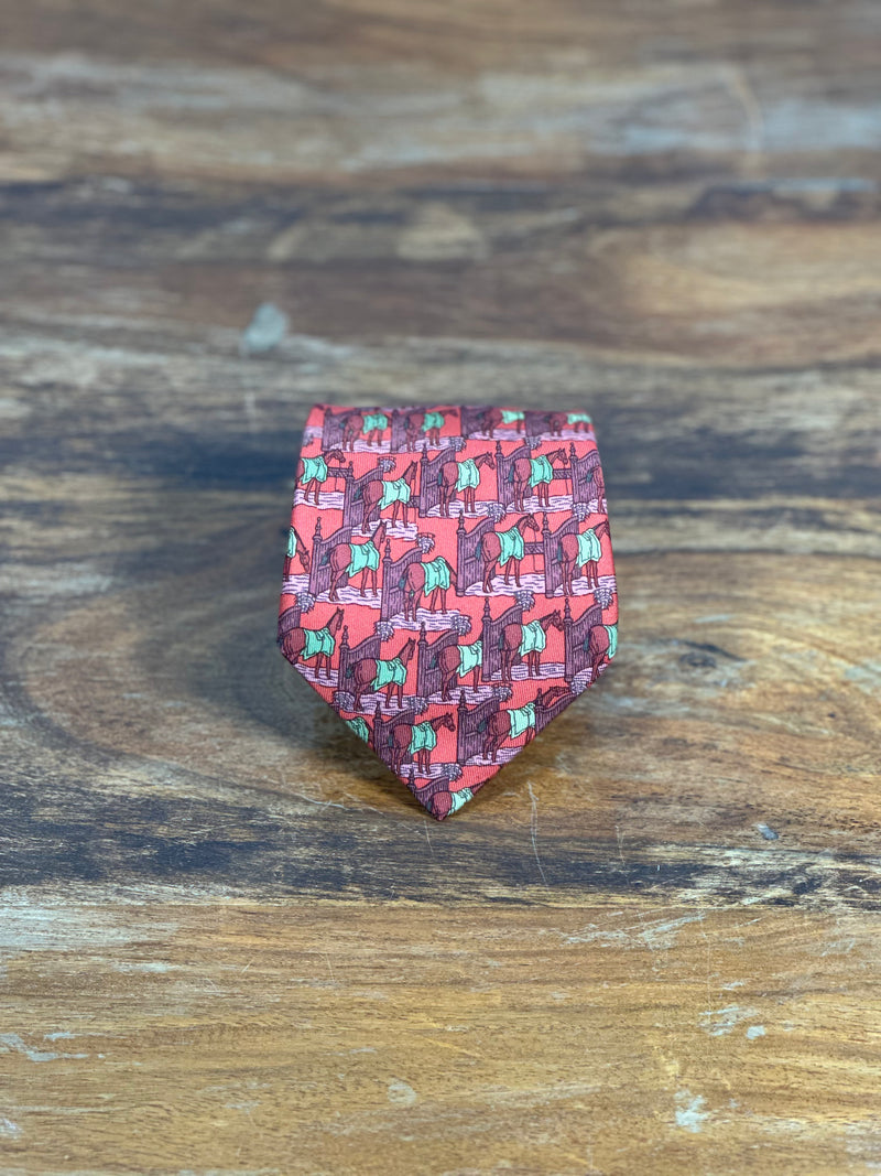 Corbata Hermés roja