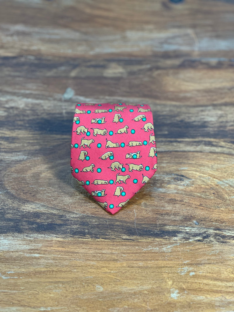 Corbata Hermés roja