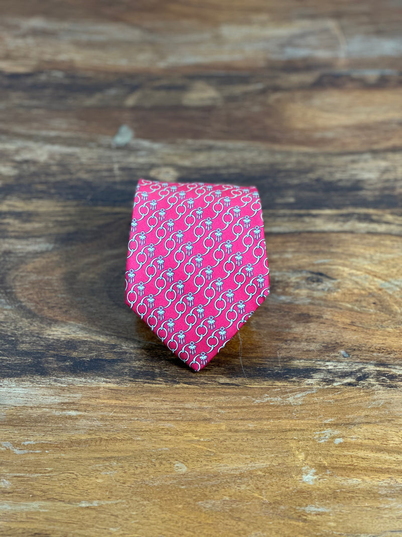 Corbata Hermés roja