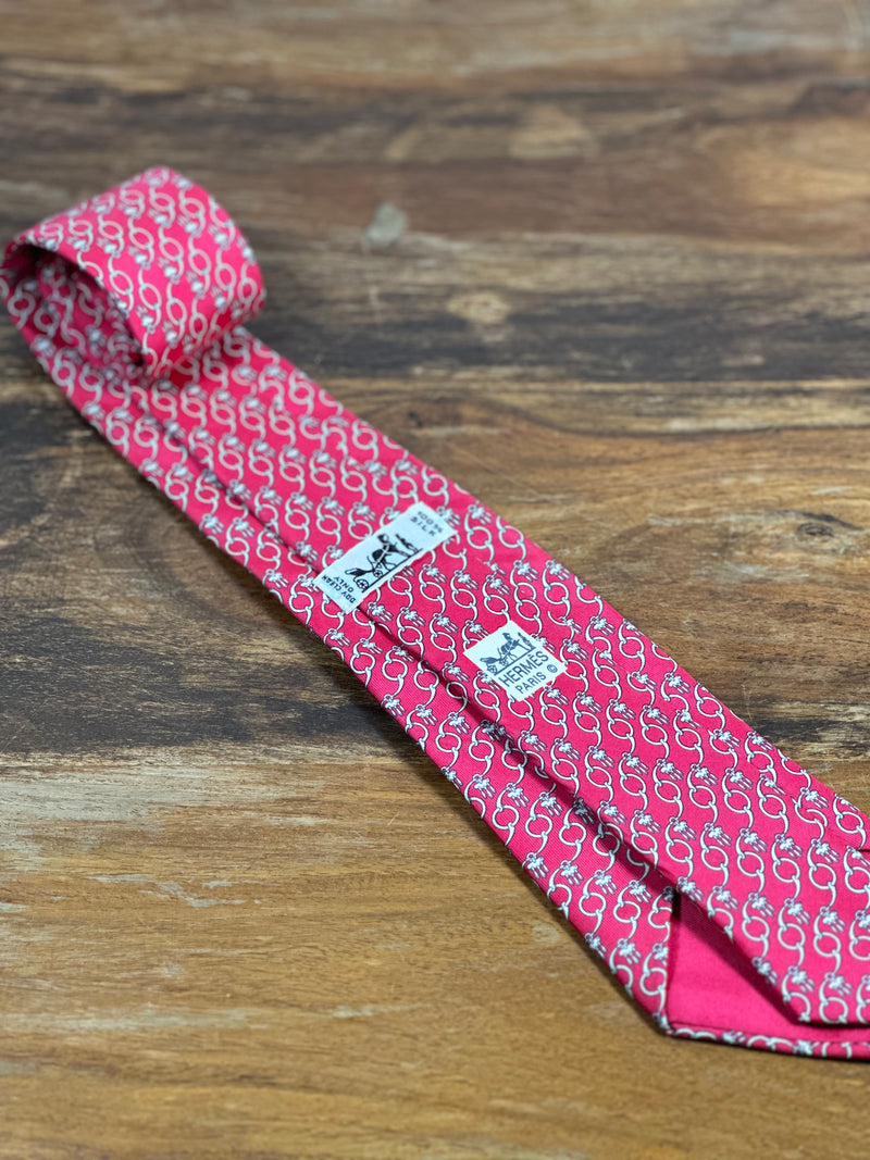 Corbata Hermés roja