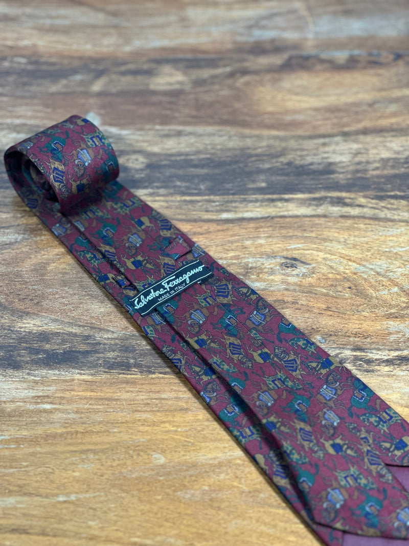 Corbata Ferragamo burdeos