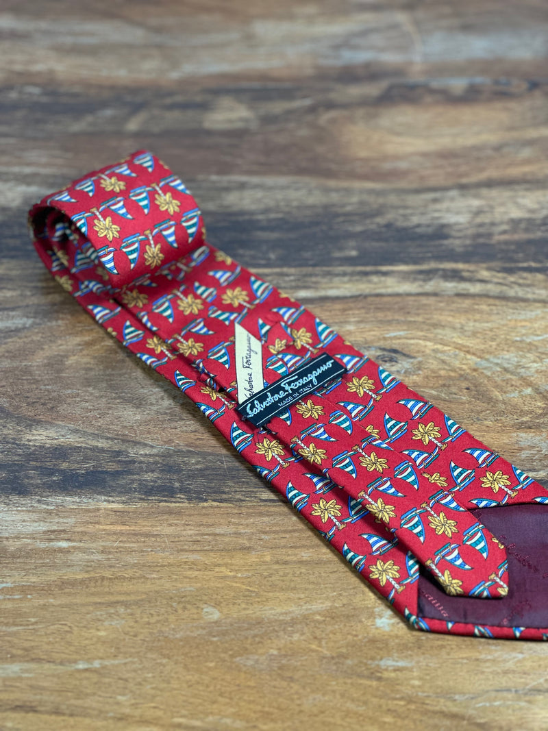 Corbata Ferragamo roja