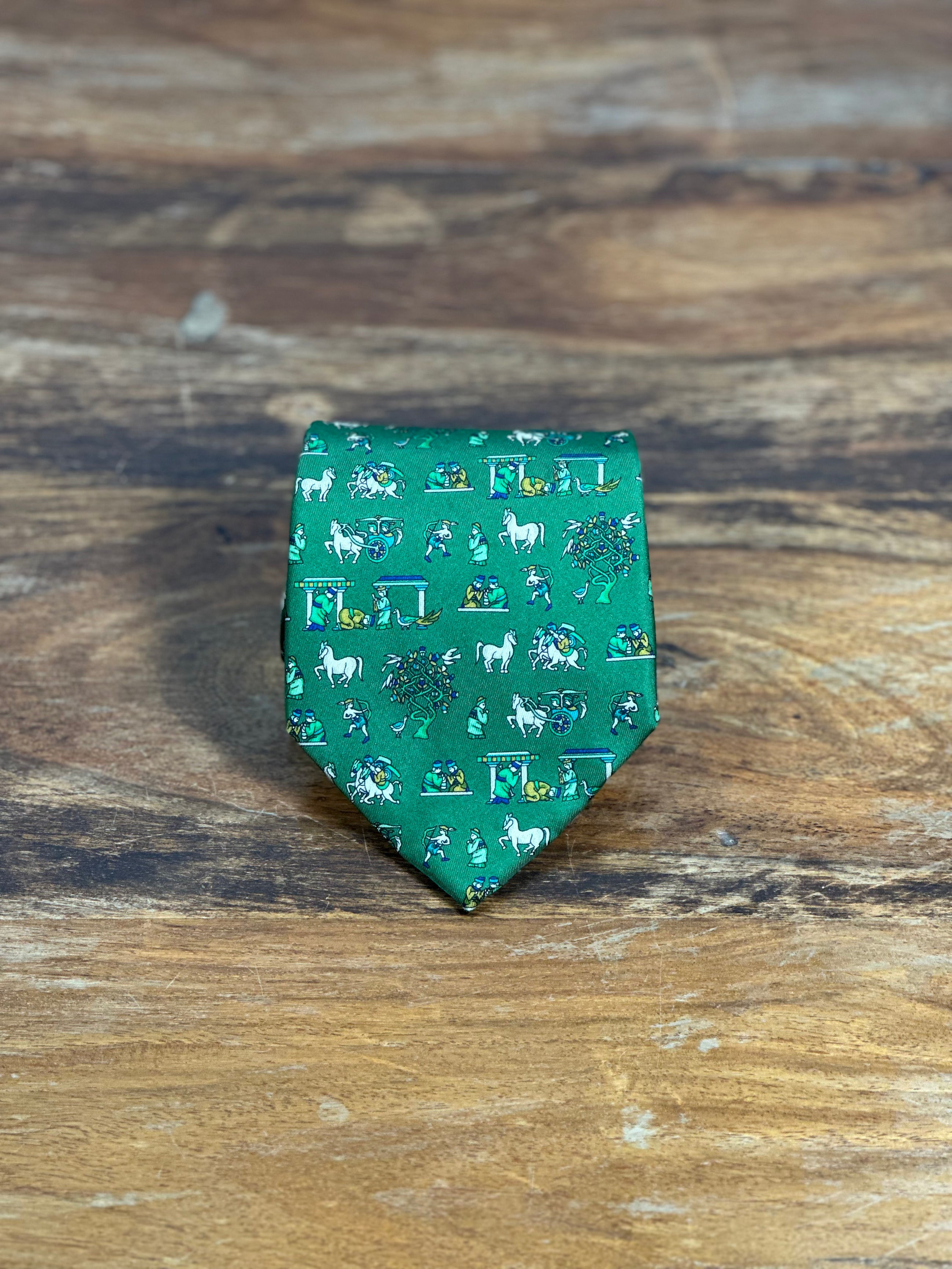 Corbata Ferragamo verde