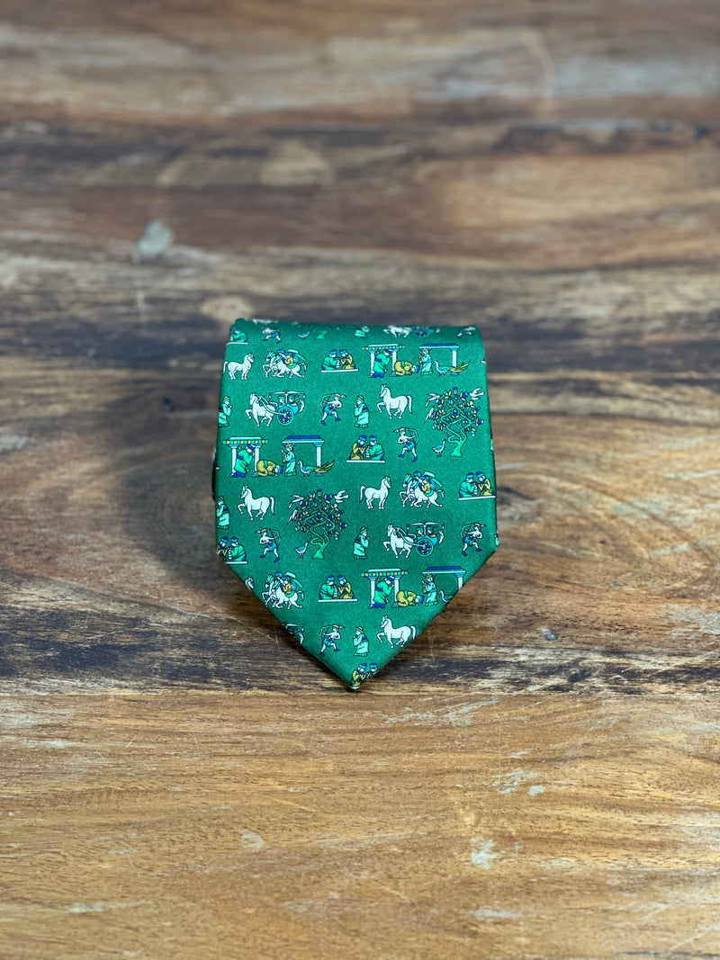 Corbata Ferragamo verde
