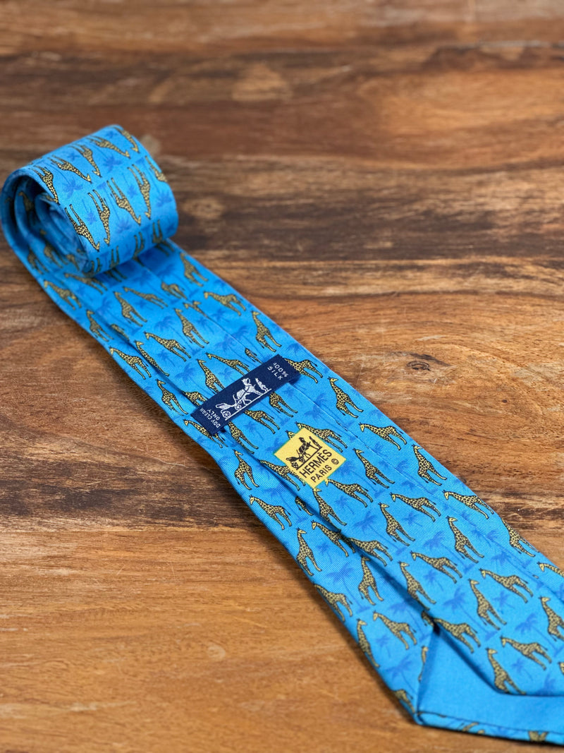 Corbata Hermés azul