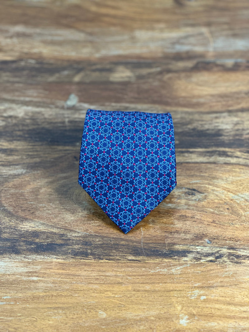 Corbata Hermés azul