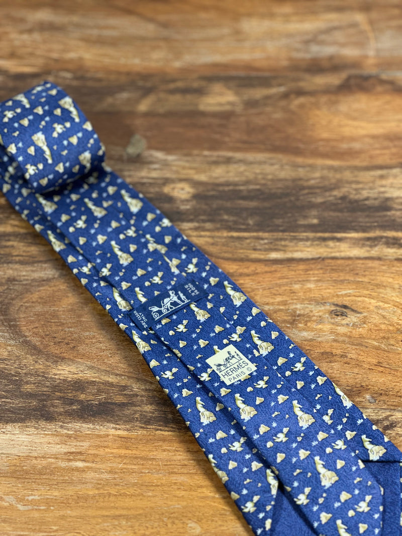 Corbata Hermés azul