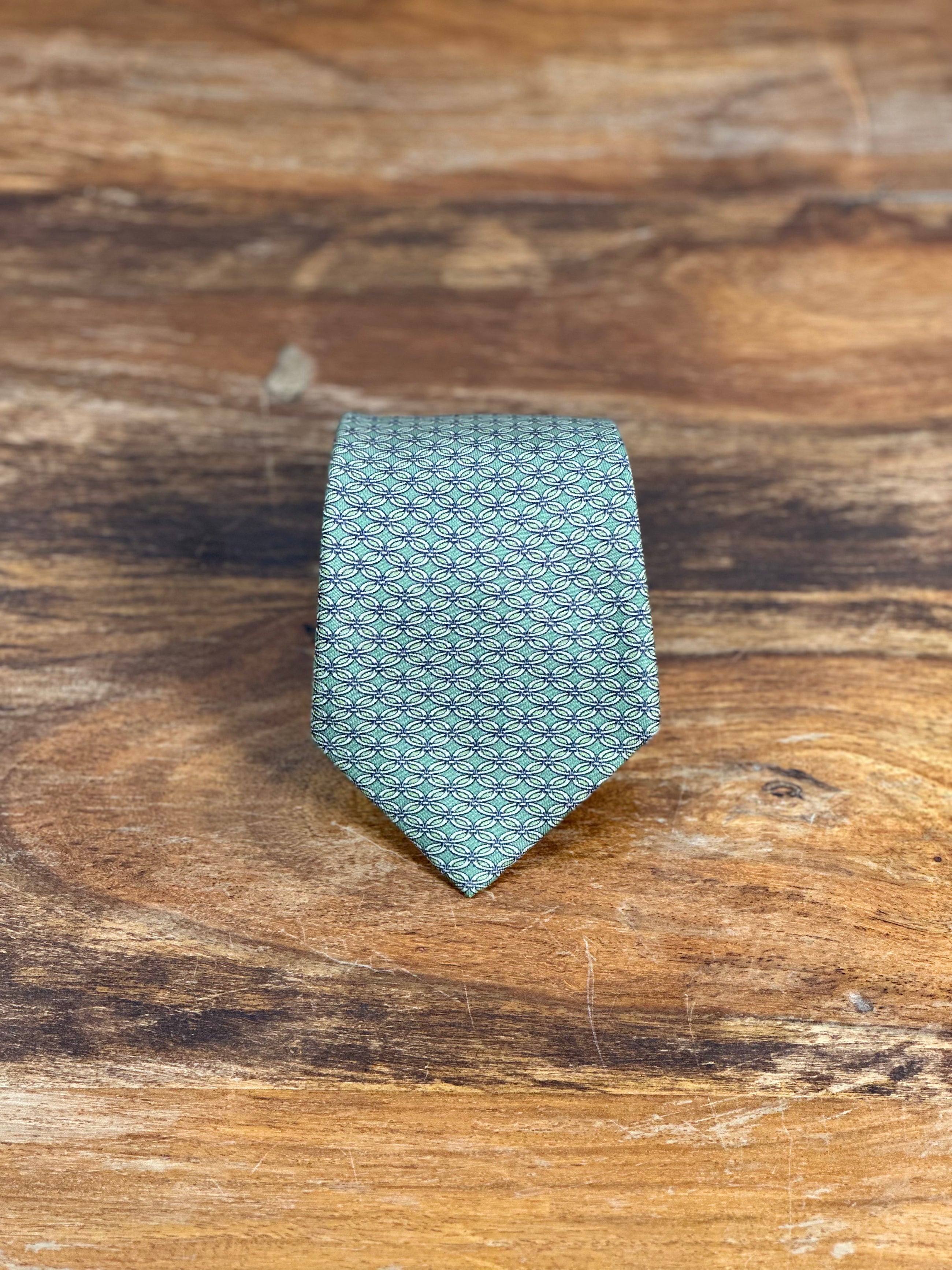 Corbata Hermés verde