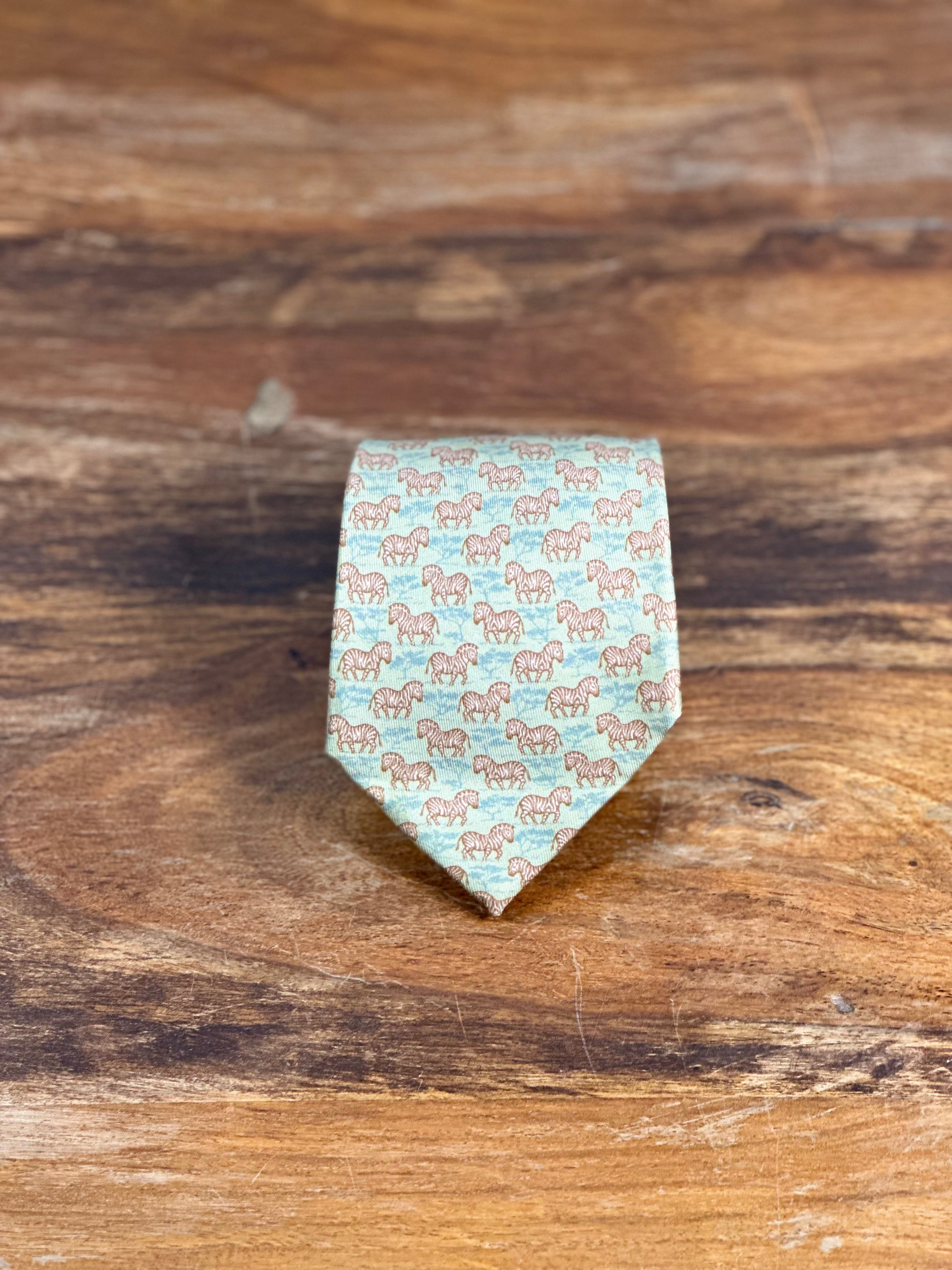 Corbata Hermés verde