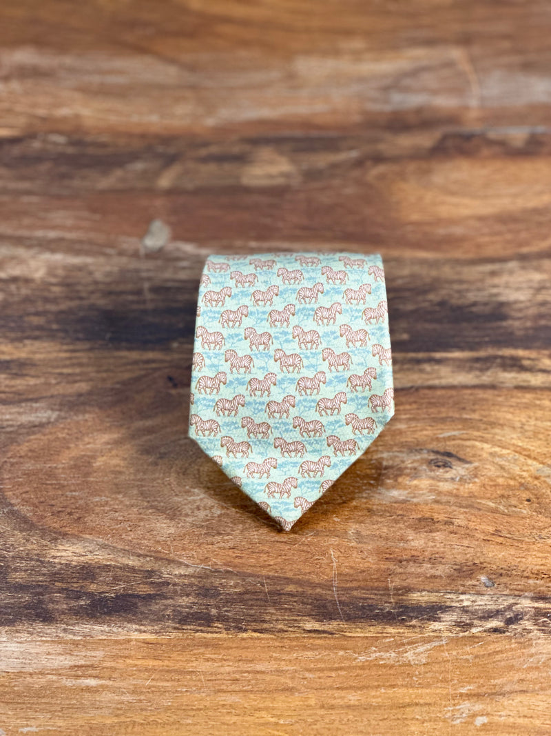 Corbata Hermés verde